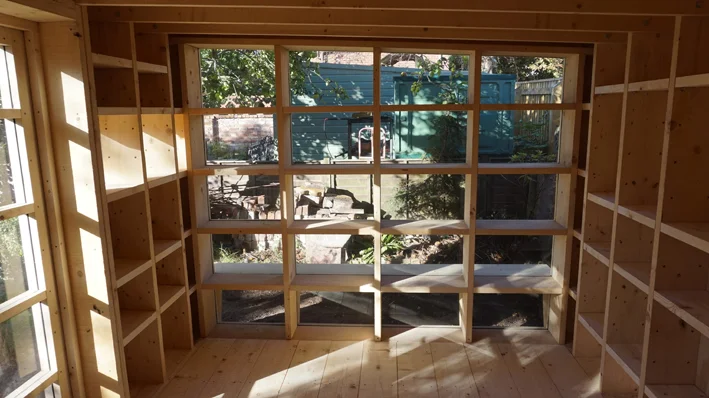 Garden Room - Rough sawn tember interior