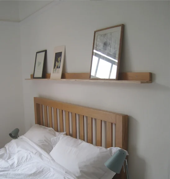 Picture shelf - Ply + timber display shelf
