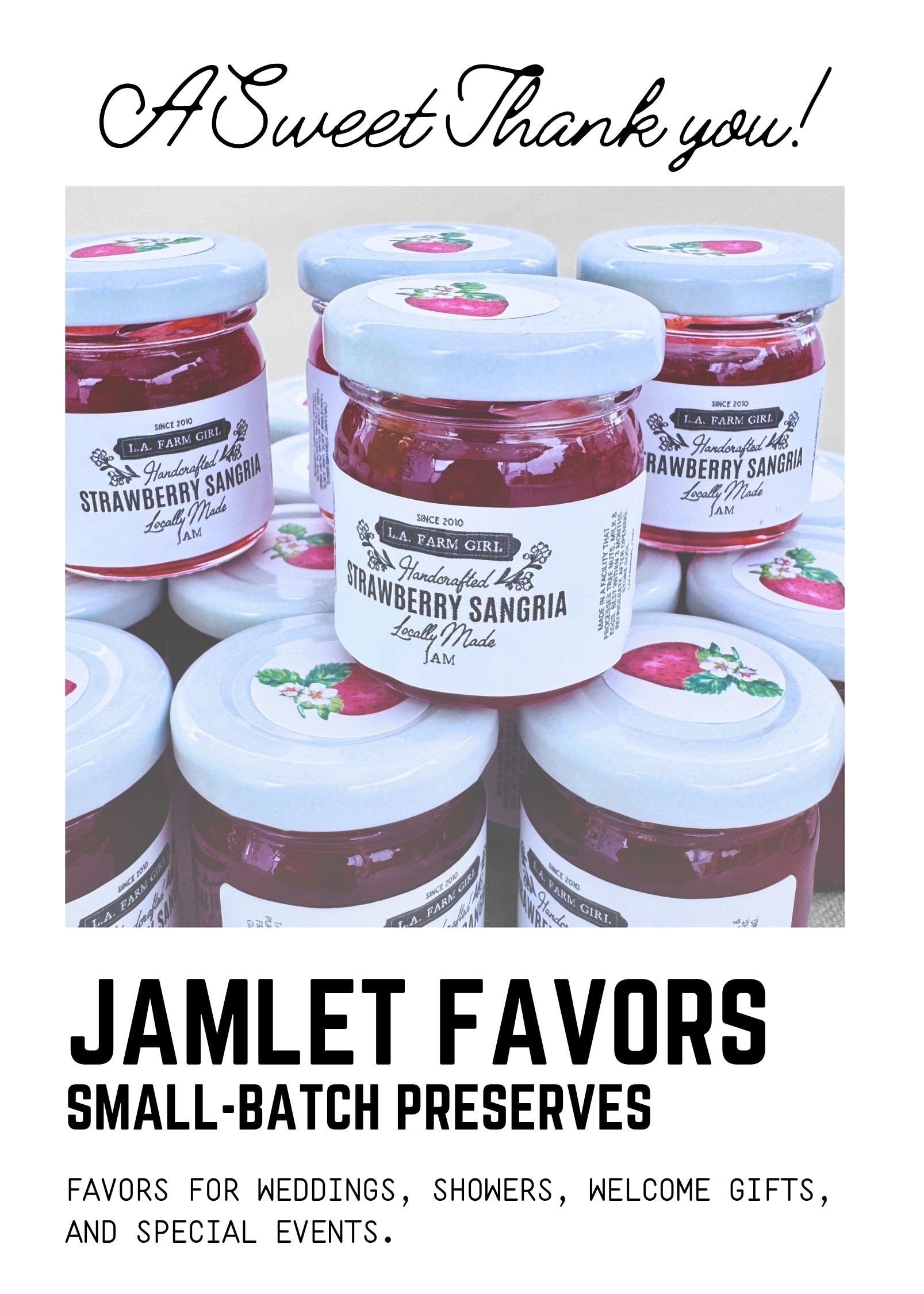 Strawberry Sangria Jamlet Favors