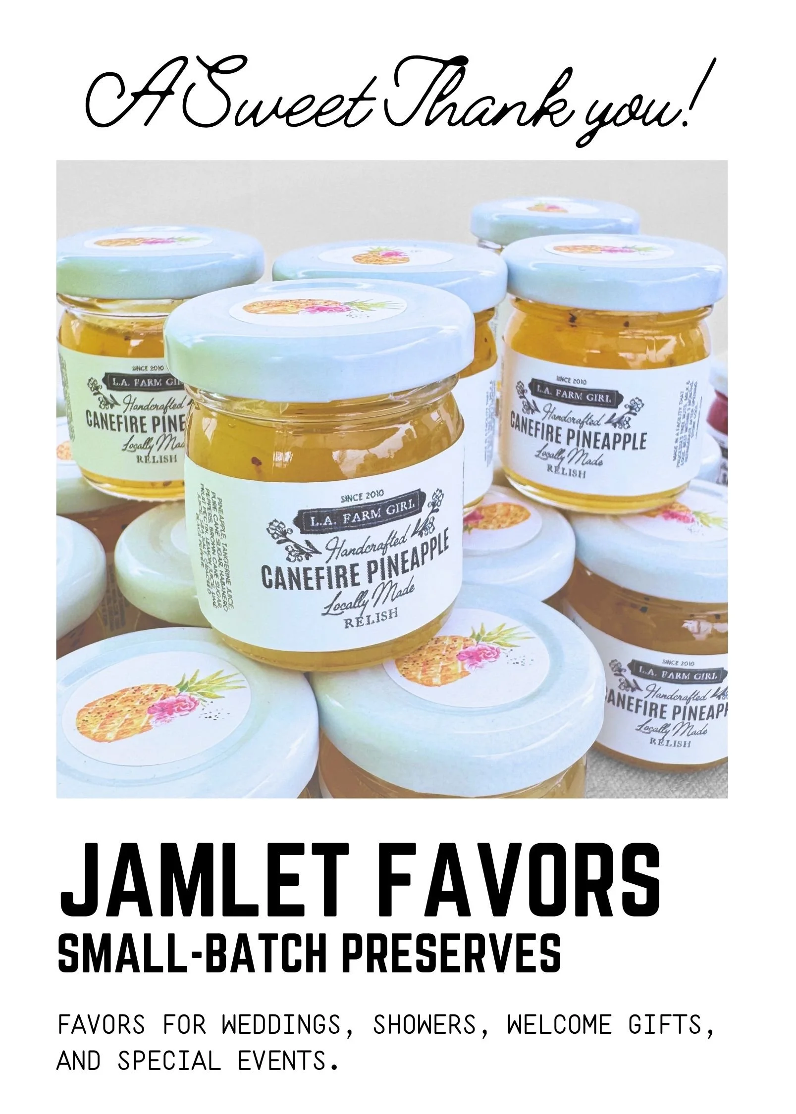 Canefire Pineapple Jamlet Favors