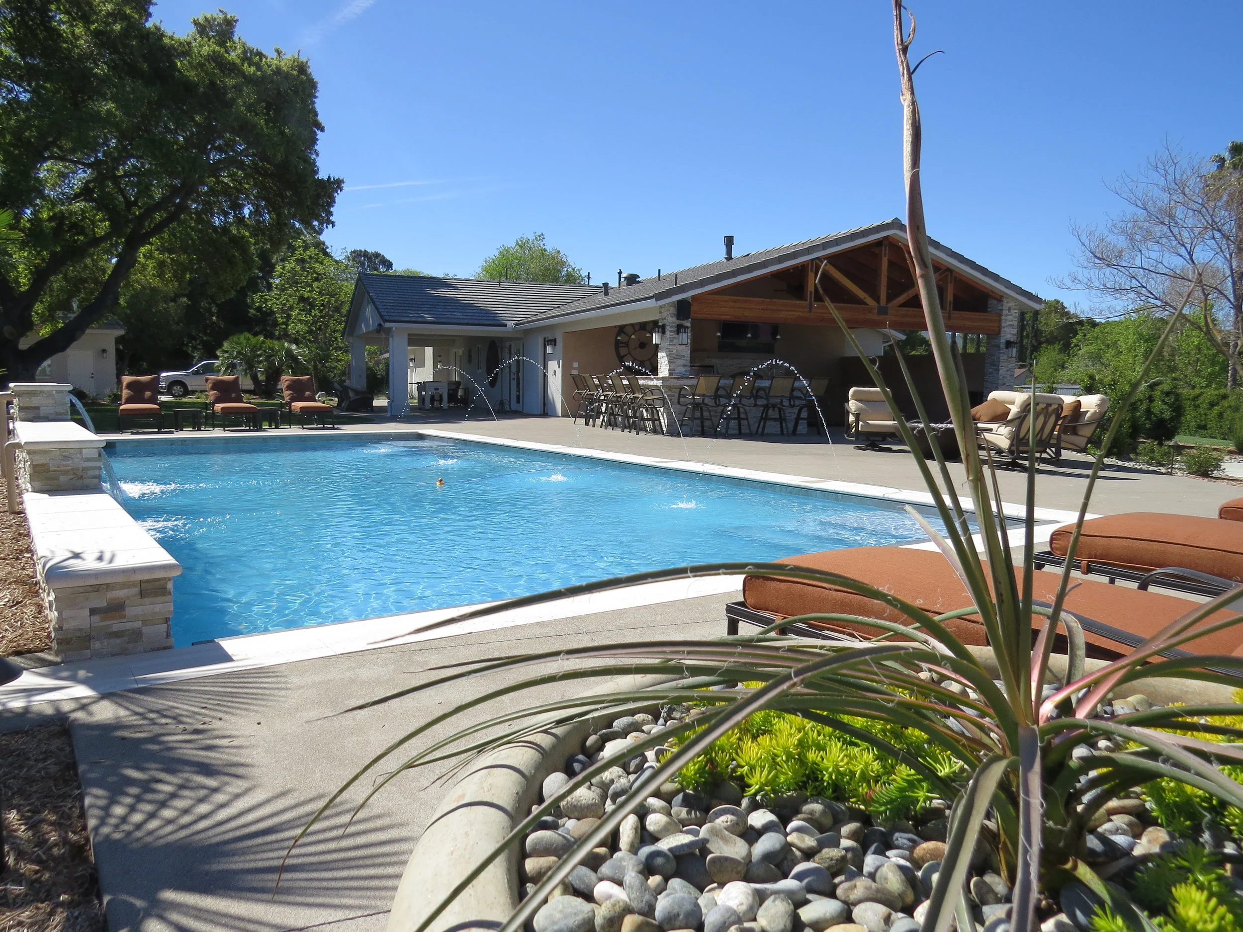 Outdoor Kitchen and Pool Area