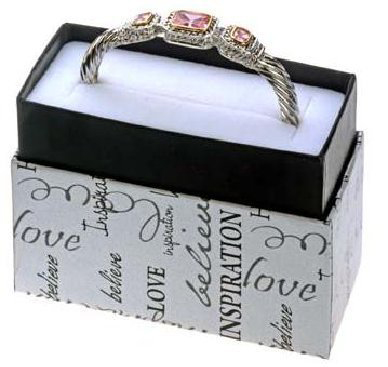 1. Pink Genuine CZ Designer Bracelet