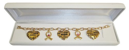 3. Fine Gold-Plated Charm & Swarovski Crystal Bracelet