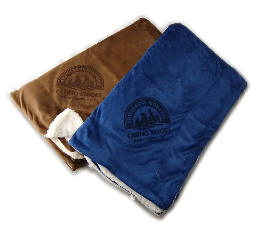SHERPA BLANKET WITH LASER ETCHED LOGO