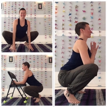 You will find that you are building life-long mobility and stability through the practice, like the pose above that I encourage students of all ages to regularly try.