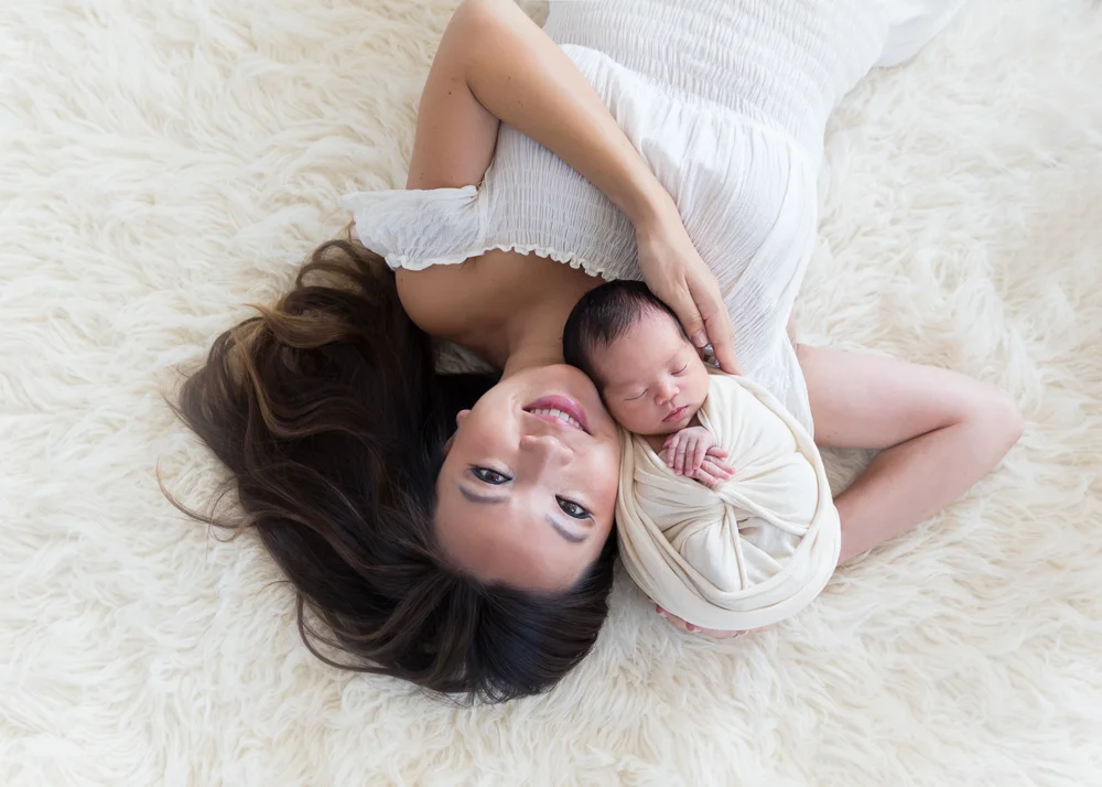beautiful mother and daughter