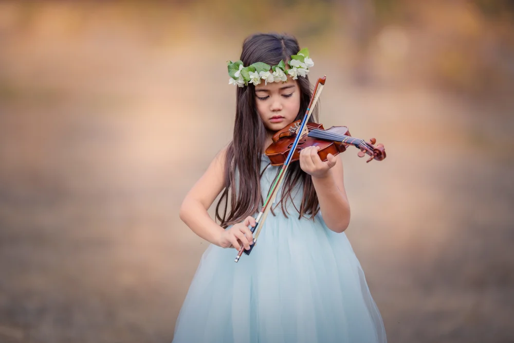 her little sister just started taking lessons 
