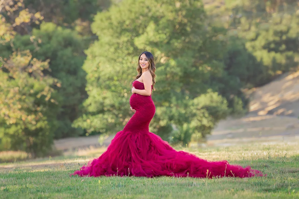 gorgeous maternity gown for this beautiful maternity session