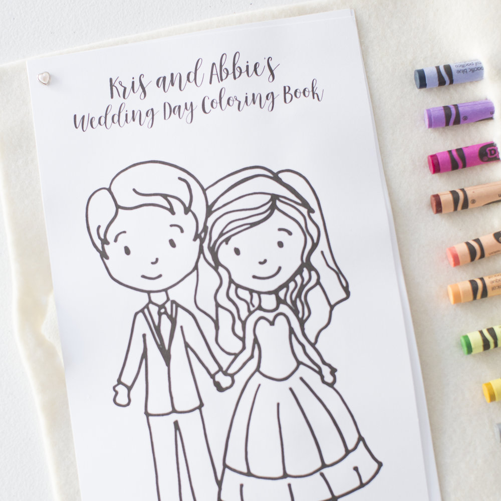 Download Personalized Wedding Coloring Book Okota