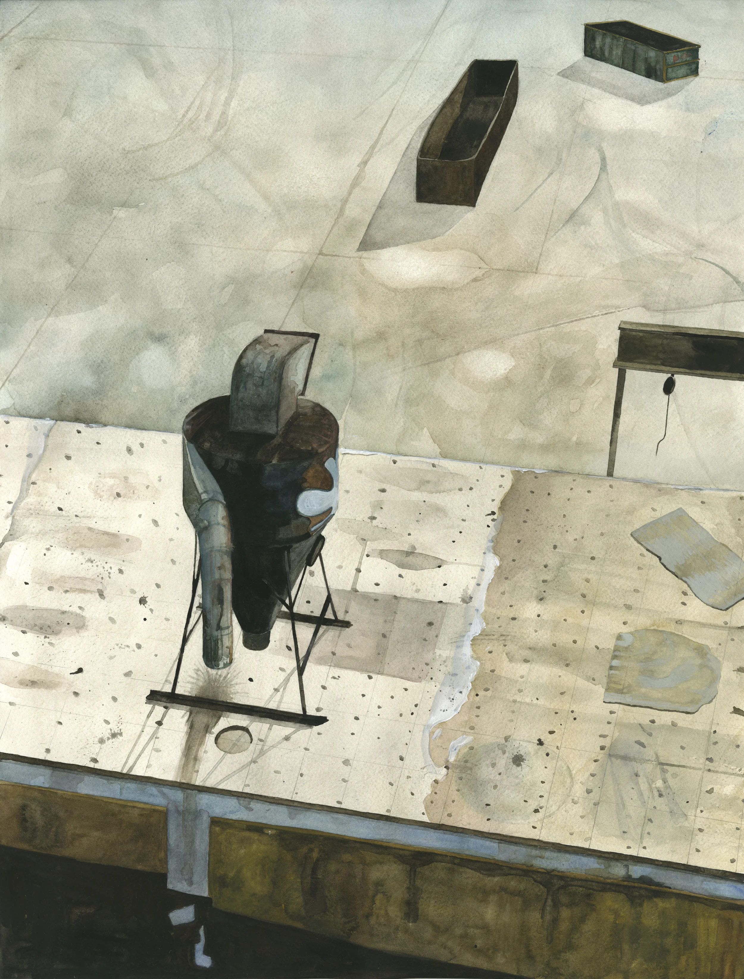 Mechanical Unit on Demolished Warehouse from F Train