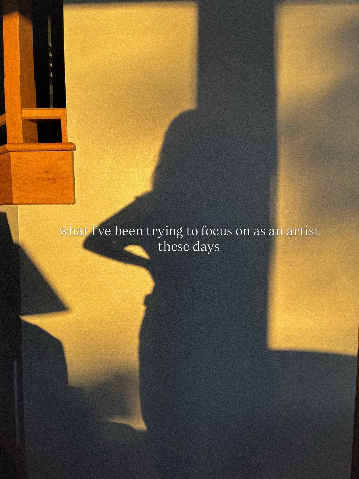 Lately, I&rsquo;ve been oscillating between the happenings that stir up dense emotion and the little things around me that create contentment and hope. 

Here are the small things I am *trying* to focus on:

✨a little curation 

I have a solo show at