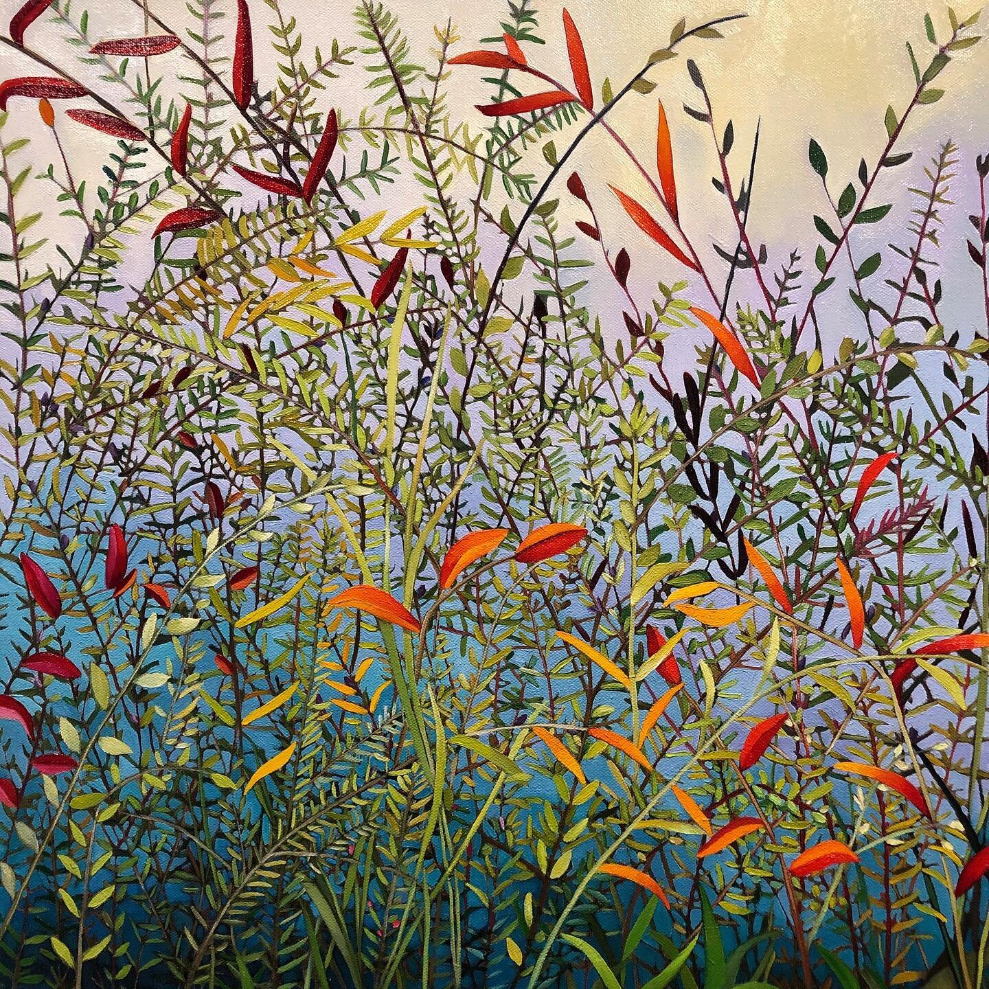 #happyfriday 
20&rdquo;x20&rdquo; oil on canvas
.
.
.
.
.
.
.
.
.
.
#art #painting #fall #fallcolors #oilpainting #pnw #pnwonderland #vancouverisland #paint #vancouverislandart #garden #landscape #abstract #herbs #weedlife #latenightsearlymornings #b