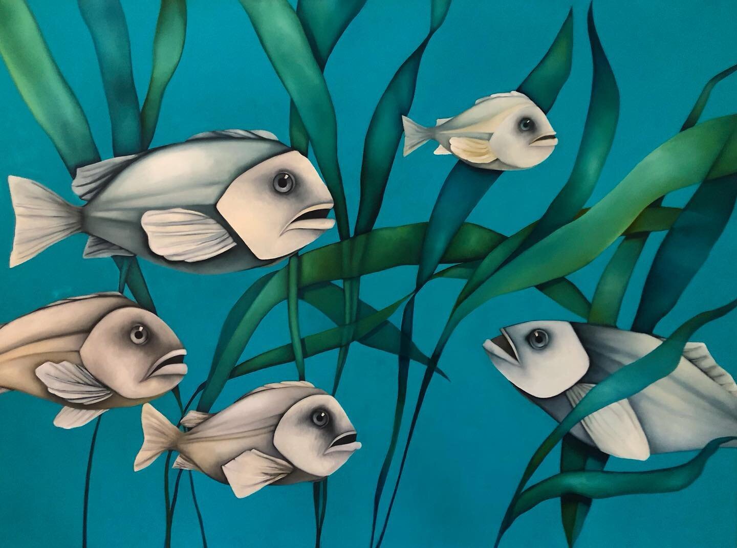 #fish 
30&rdquo;x40&rdquo; #oilpainting 
Inspired by a visit to the #vancouveraquarium 

#pnw #georgiastraight #sealife #pacificocean #grouper #pnwlife 
Living by the #salishsea is such a privilege. It&rsquo;s incredible to see what lives beneath our
