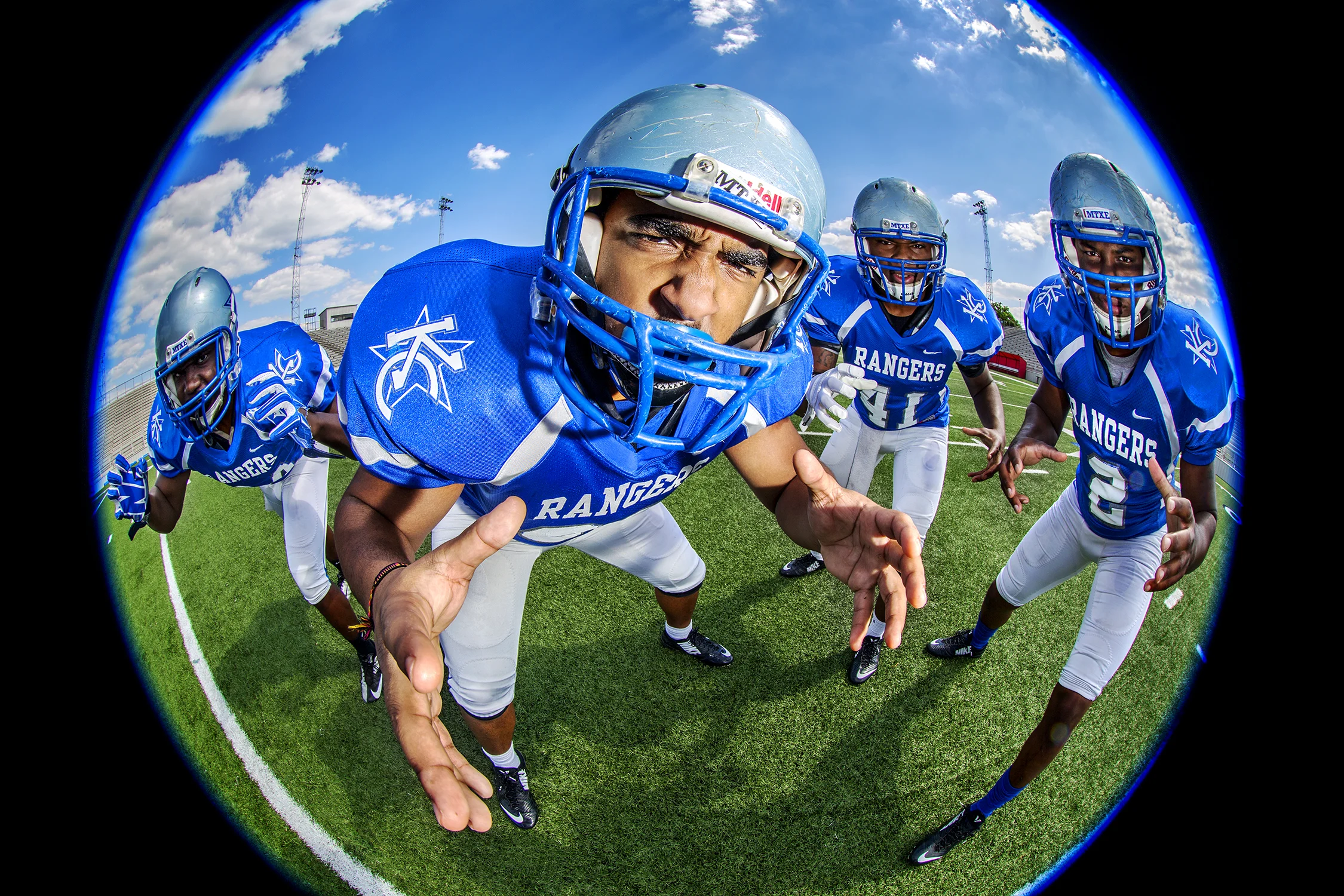 Fisheye Magic on the football field.