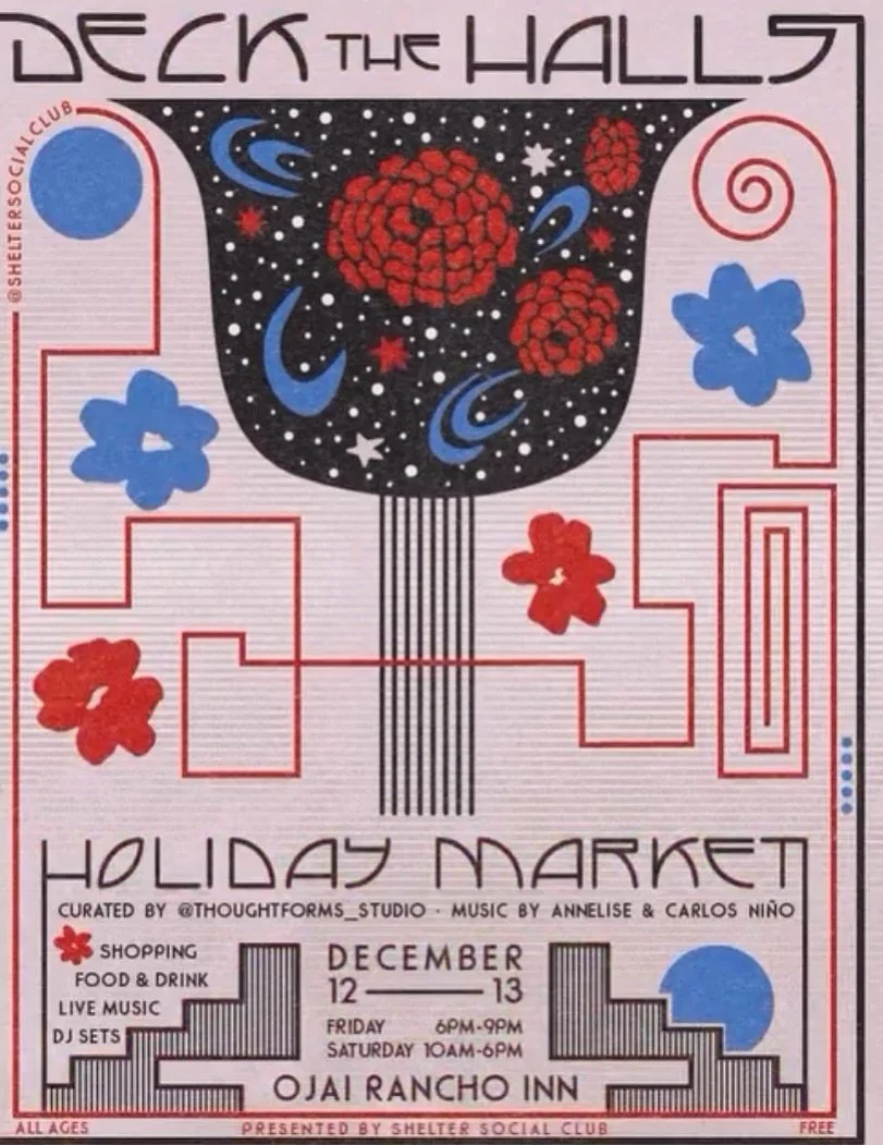 ✨Counting down the hours to our biggest event of the year &mdash; DECK THE HALLS in Ojai presented by @sheltersocialclub and curated by @thoughtforms_studio! ✨

We&rsquo;re raring to go and so excited to share with you &mdash; friends old and new &md