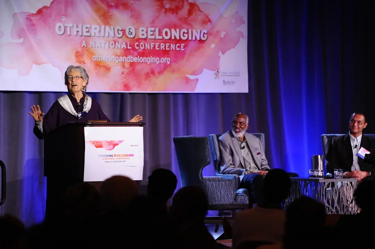 Left to right: Joanna Macy, john a. powell, Rudy Mendoza-Denton