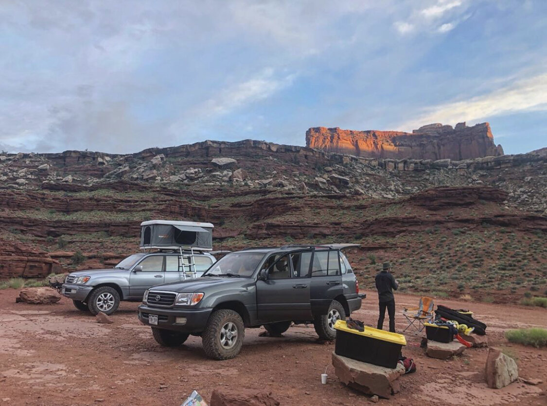 A hot meal with a view after a long day of traveling is everything.