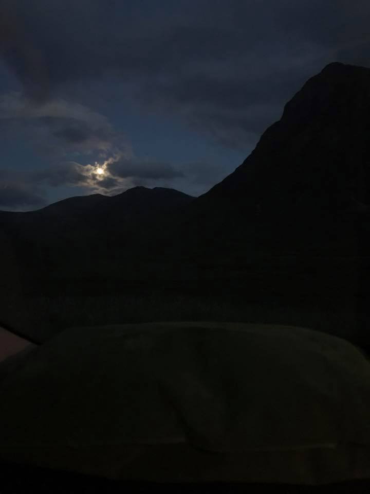 Moonlight over Buachaille - credit the Wife for this image taken on her iPhone