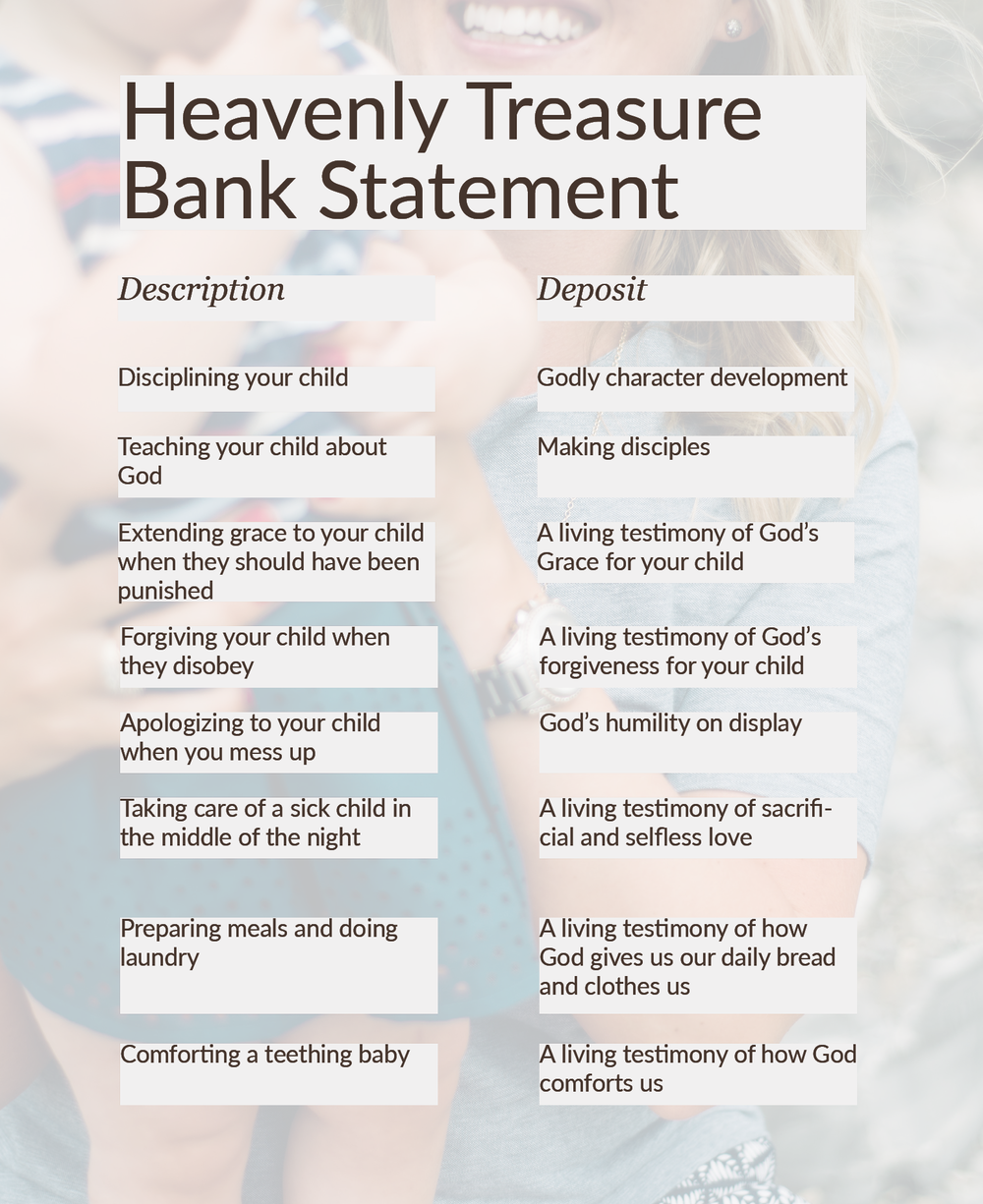 Heavenly Treasure Bank Statement | Everleigh Company | Biblical Encouragement and Practical Resources for Christian Women | Christian Blog