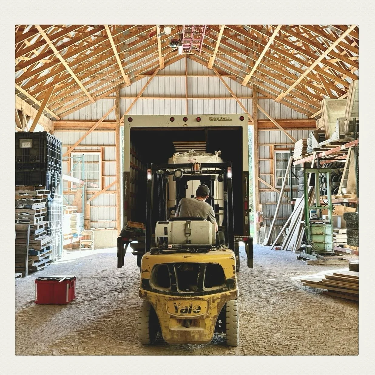Most days I&rsquo;m in the bakery and mill, but some days I drive an hour up the road to @nittygrittygrain to fill our truck with 10,000lbs of beautiful, organic Redeemer and Aurora 1109 wheat.  This is where every loaf of bread we bake begins&hellip