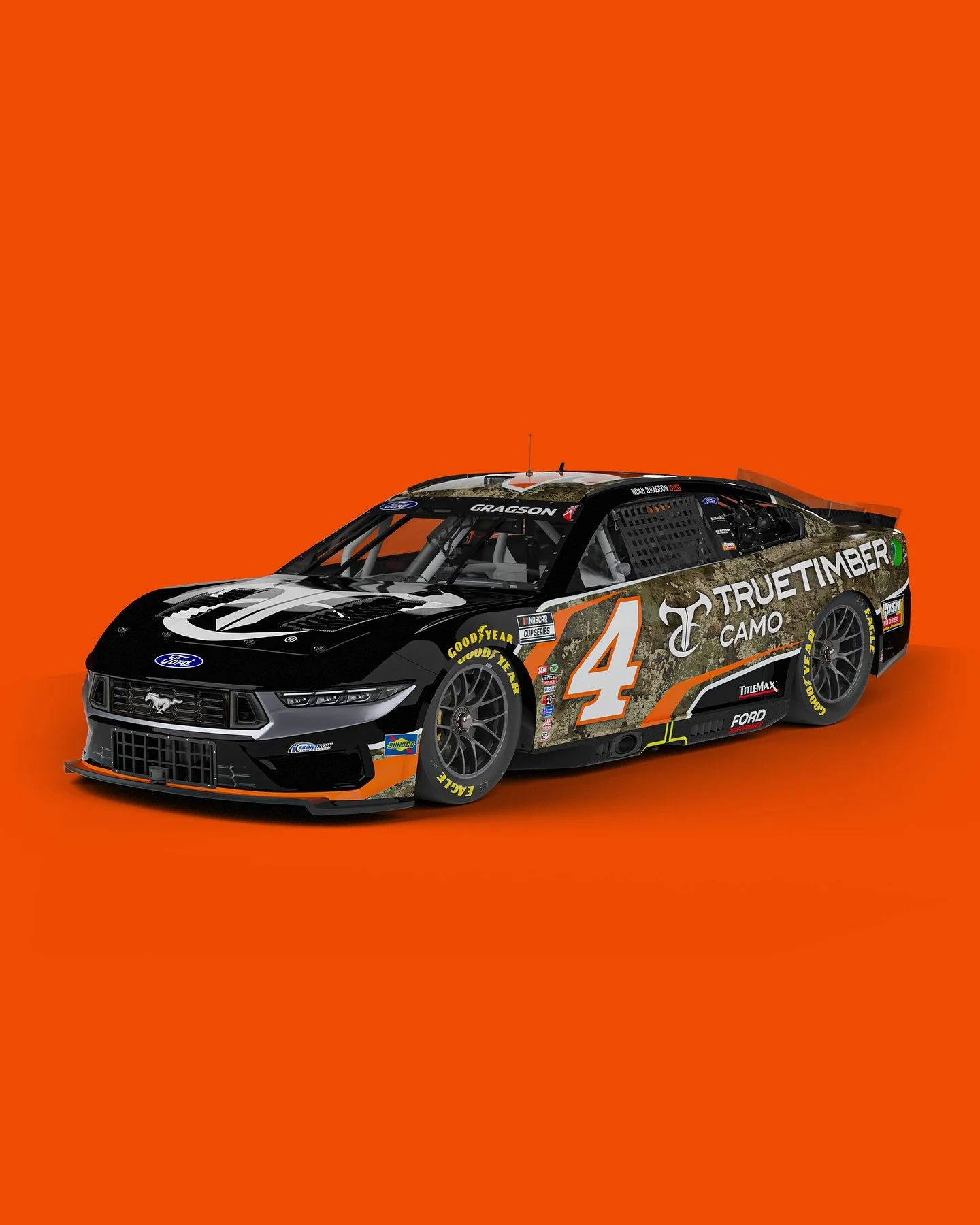 New paint scheme design for @noahgragson and TrueTimber 🎨

Complete with TT Strata pattern and fluorescent red accents, should pop on track at Bowman Gray!