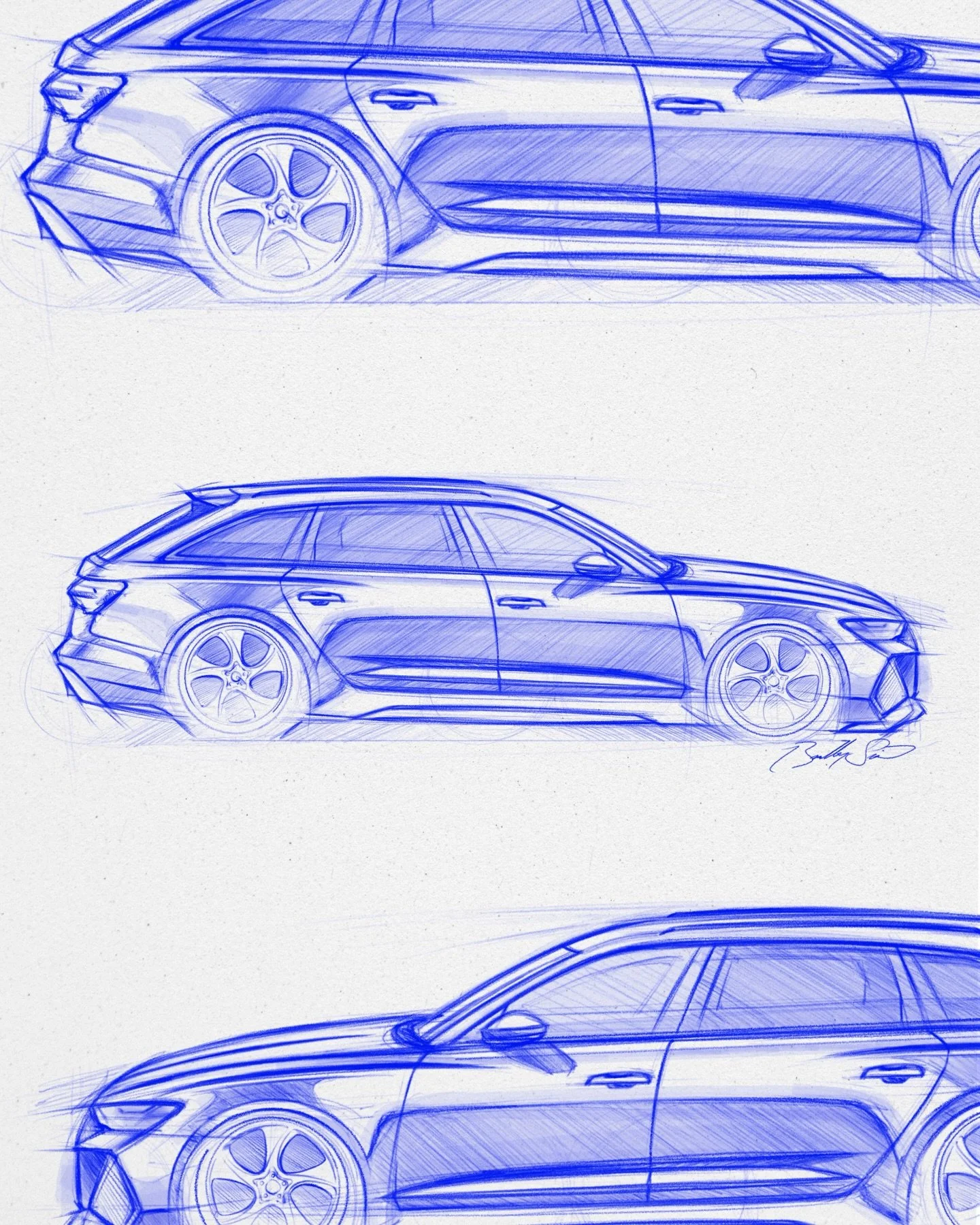 Audi RS6 Avant sketch done in @procreate.  Added on some HRE 522 wheels to complete the look ✍🏻

#audi #rs6avant #automotiveart #sketching