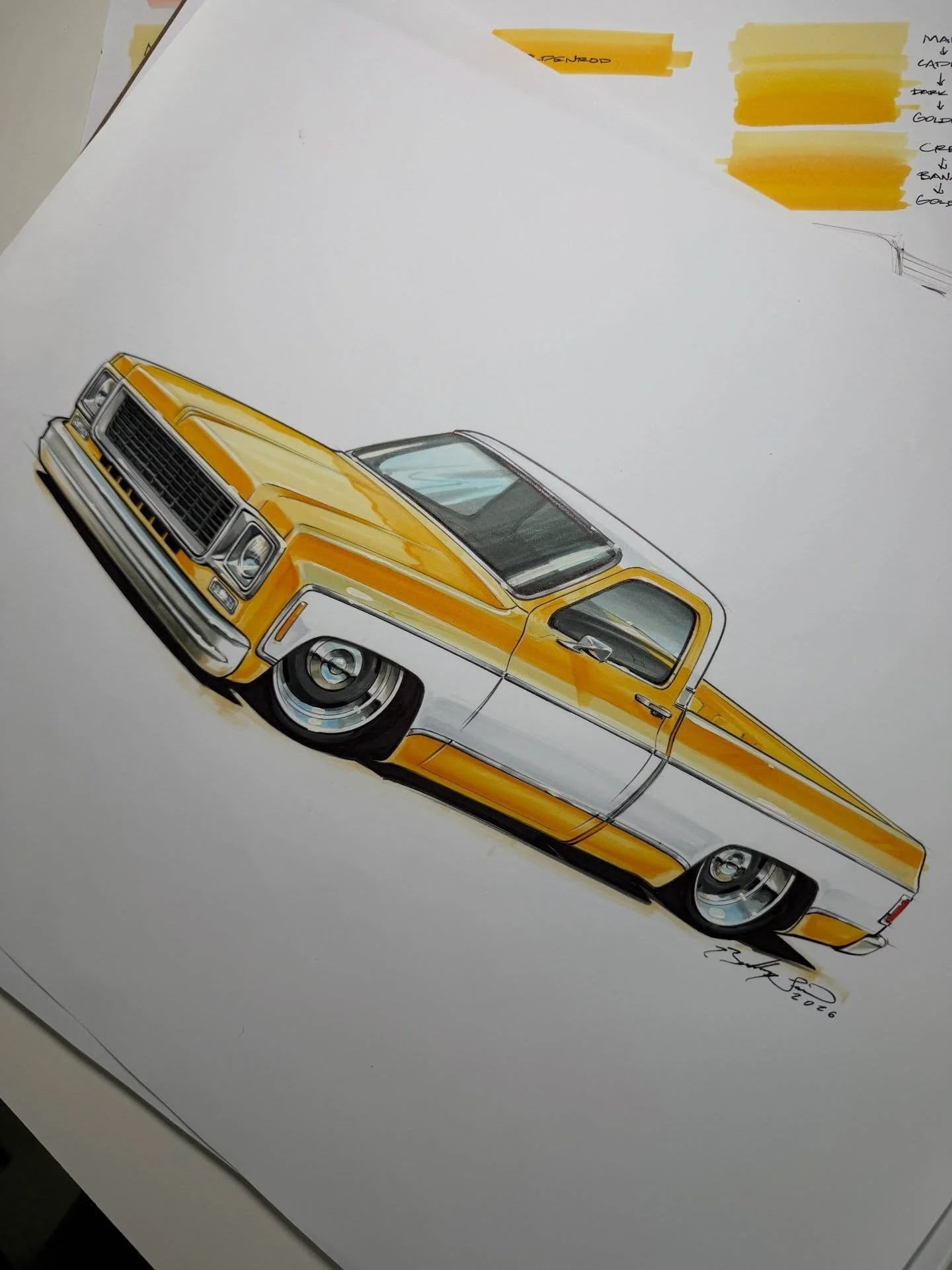 If I ever have the ability, this is what I want to build.  Early squarebody C10, @roadstershop chassis, two-tone butterscotch and white, some original trim maintained and some shaved.  Swipe for details and a glimpse at how I go about selecting marke