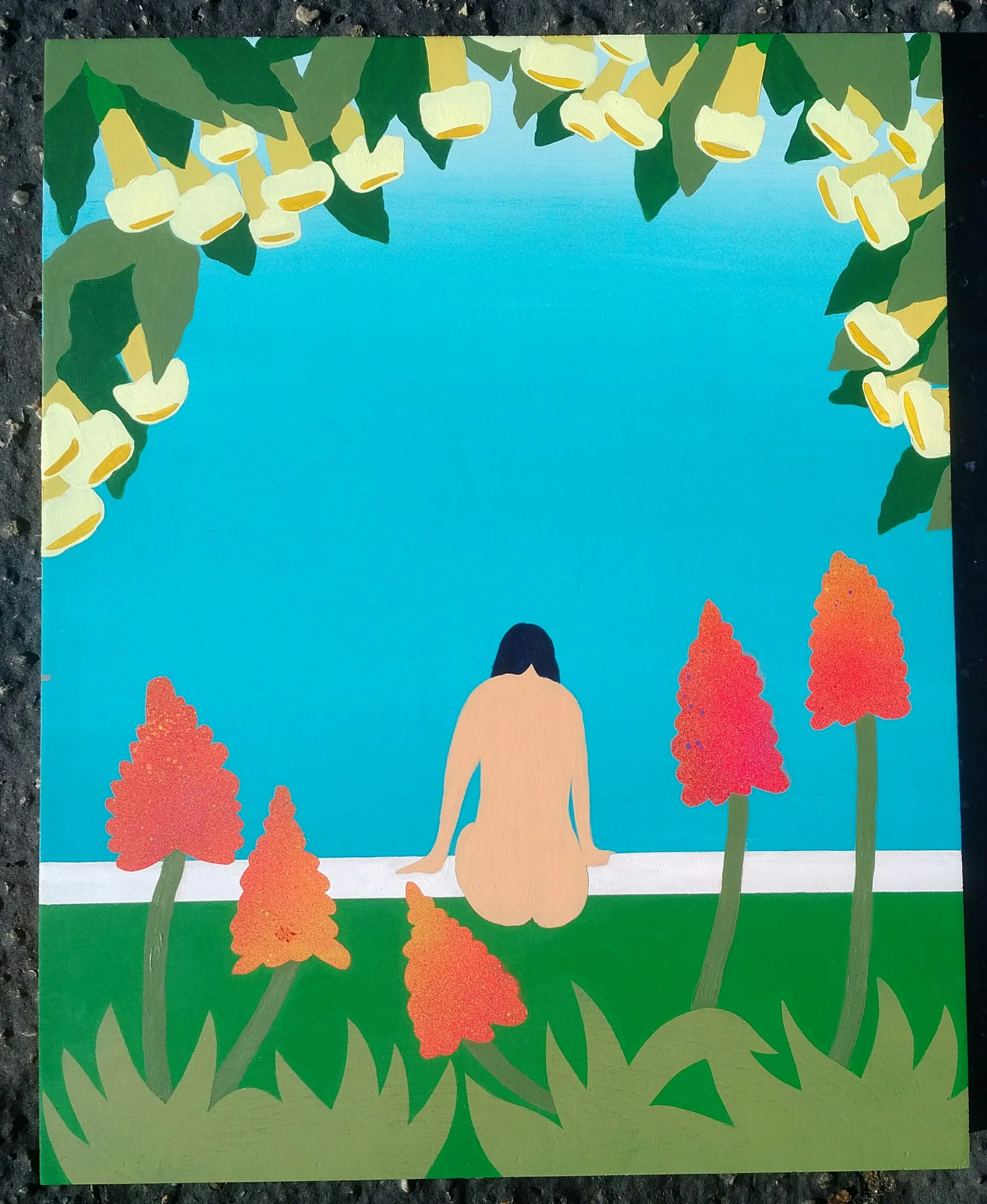 Through the Brugmansia (SOLD)