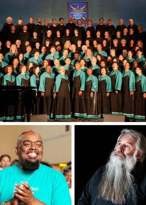 TOP: OIGC and SKRUK in Molde Domkirke in 2015 - Molde, Norway BOTTOM LEFT: OIGC DIrector, Terrance Kelly; BOTTOM RIGHT: SKRUK Director Per Oddvar (Prots) Hildre