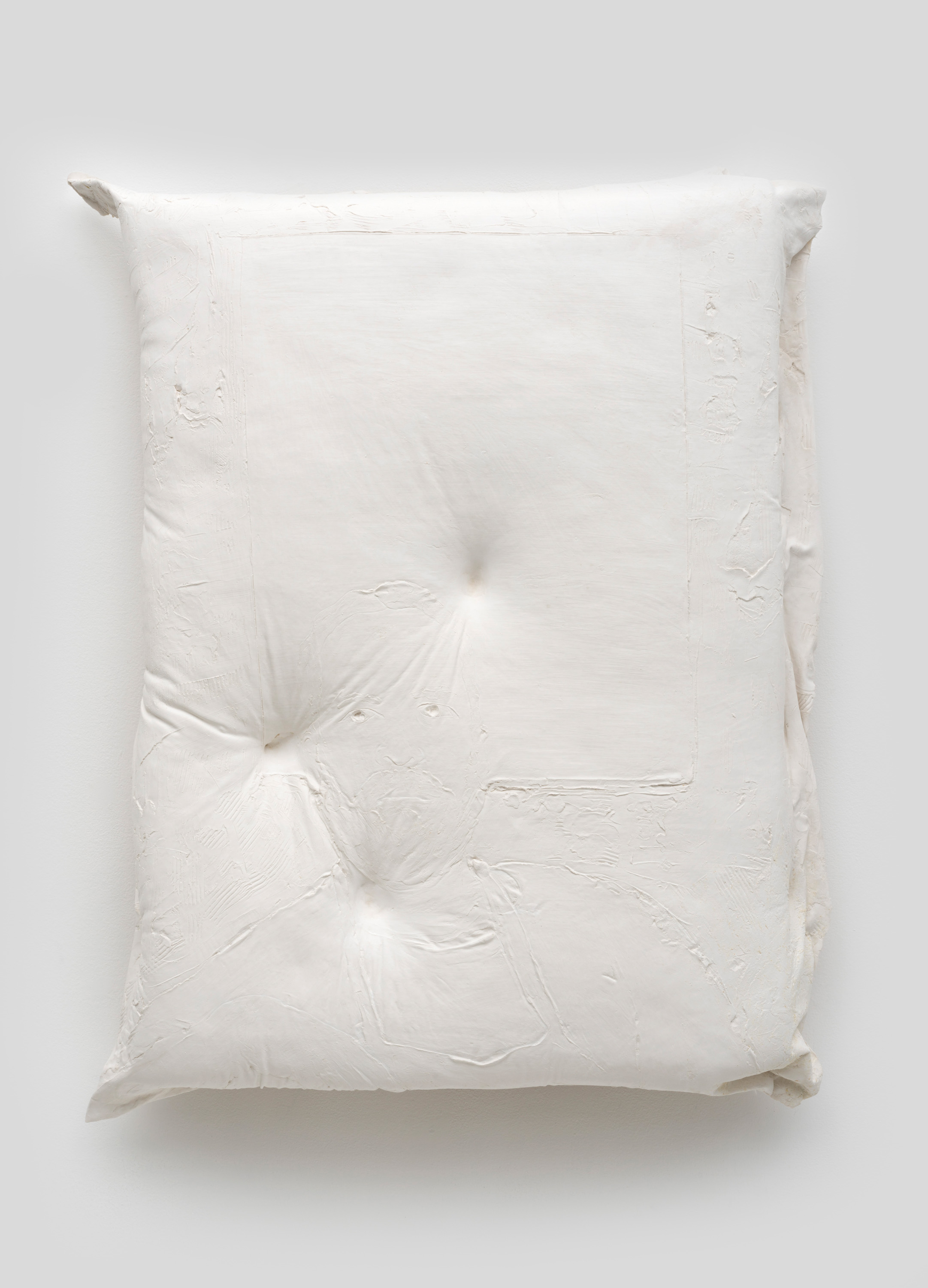   Untitled , 2014 Gypsum cement, fiberglass cloth, and wood 34 x 30 x 8 inches 