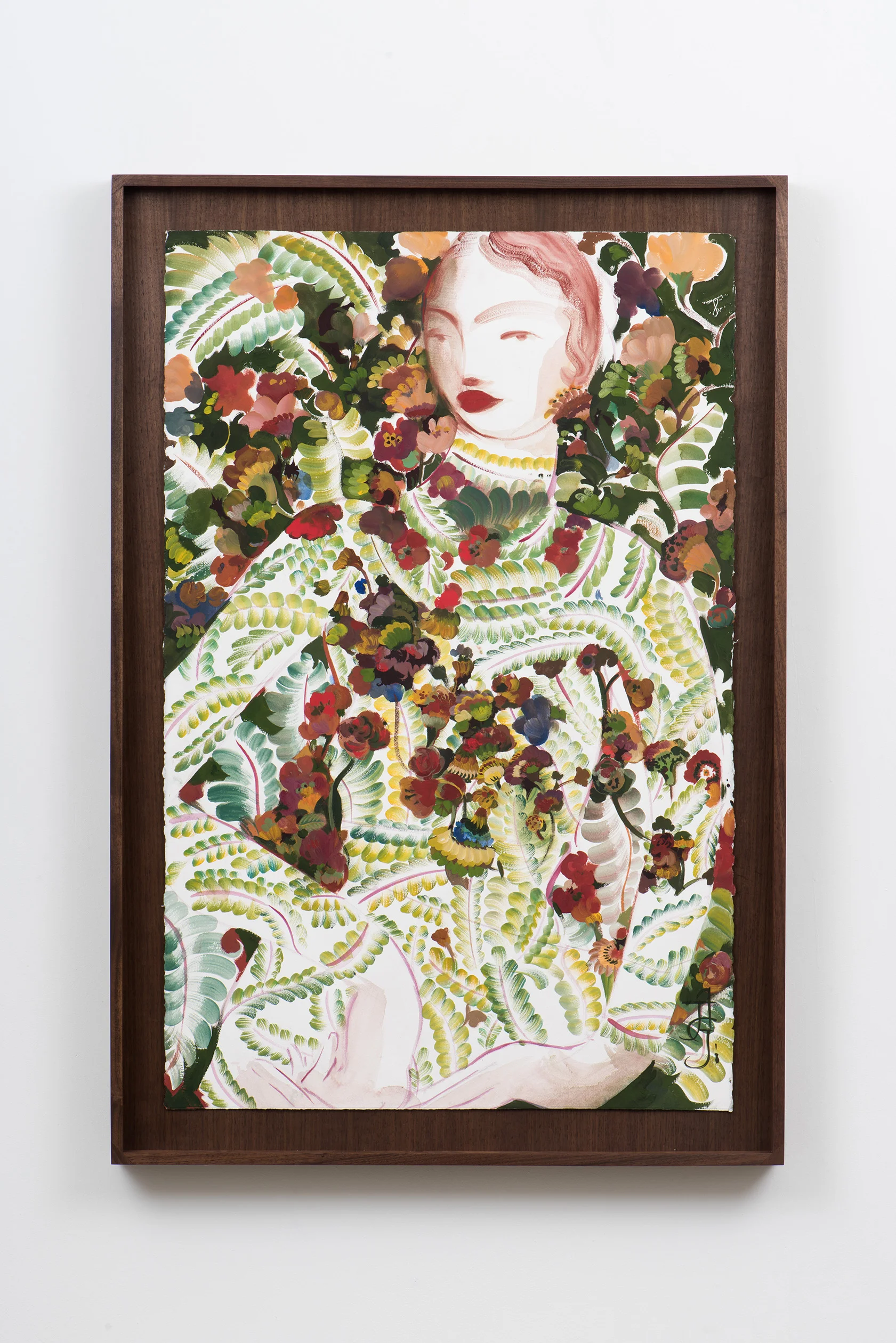 Alexa Guariglia Alexander , 2018 Gouache and watercolor on paper 44 x 30 1/2 x 2 1/2 inches (framed)