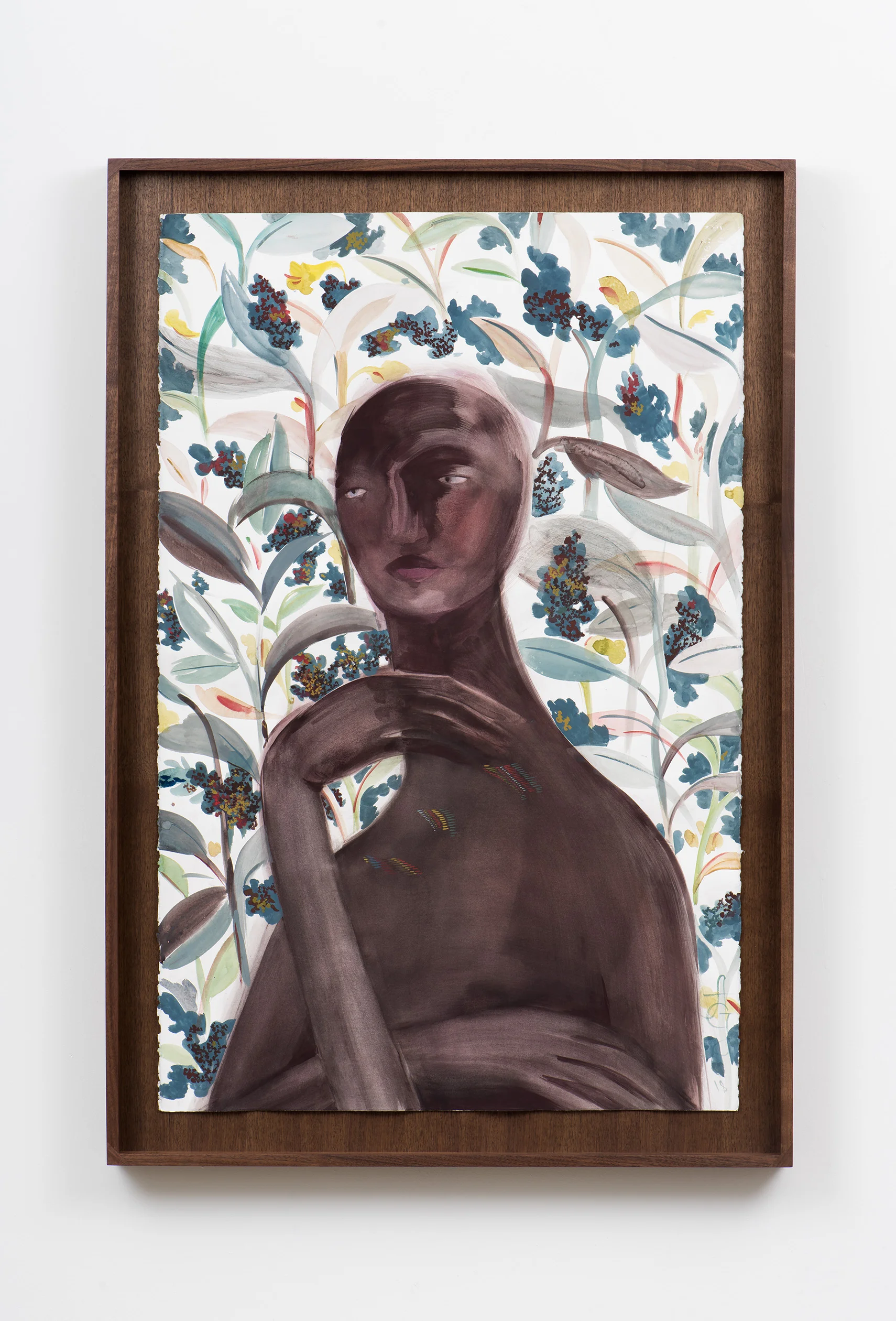 Alexa Guariglia Abel , 2018 Gouache and watercolor on paper 44 x 30 1/2 x 2 1/2 inches (framed)