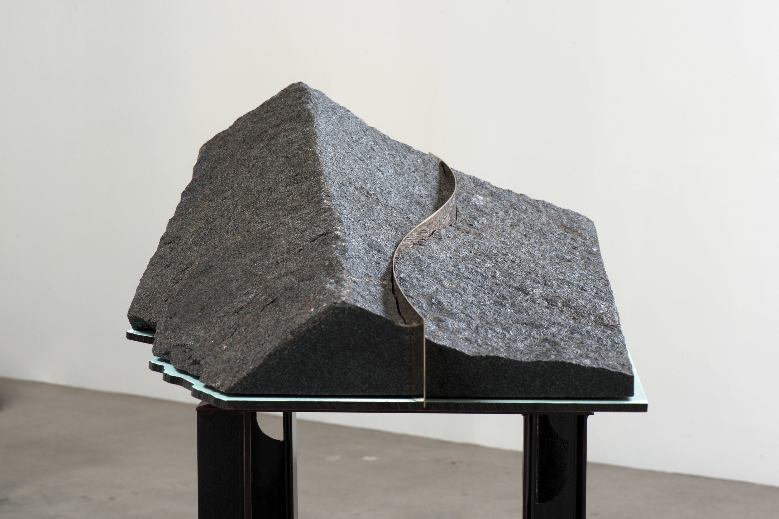   VI Model of an Earth Fastener on the Garlock Fault , 2019 Steel, enamel, granidiorite, and bronze 50 x 48 x 25 inches 