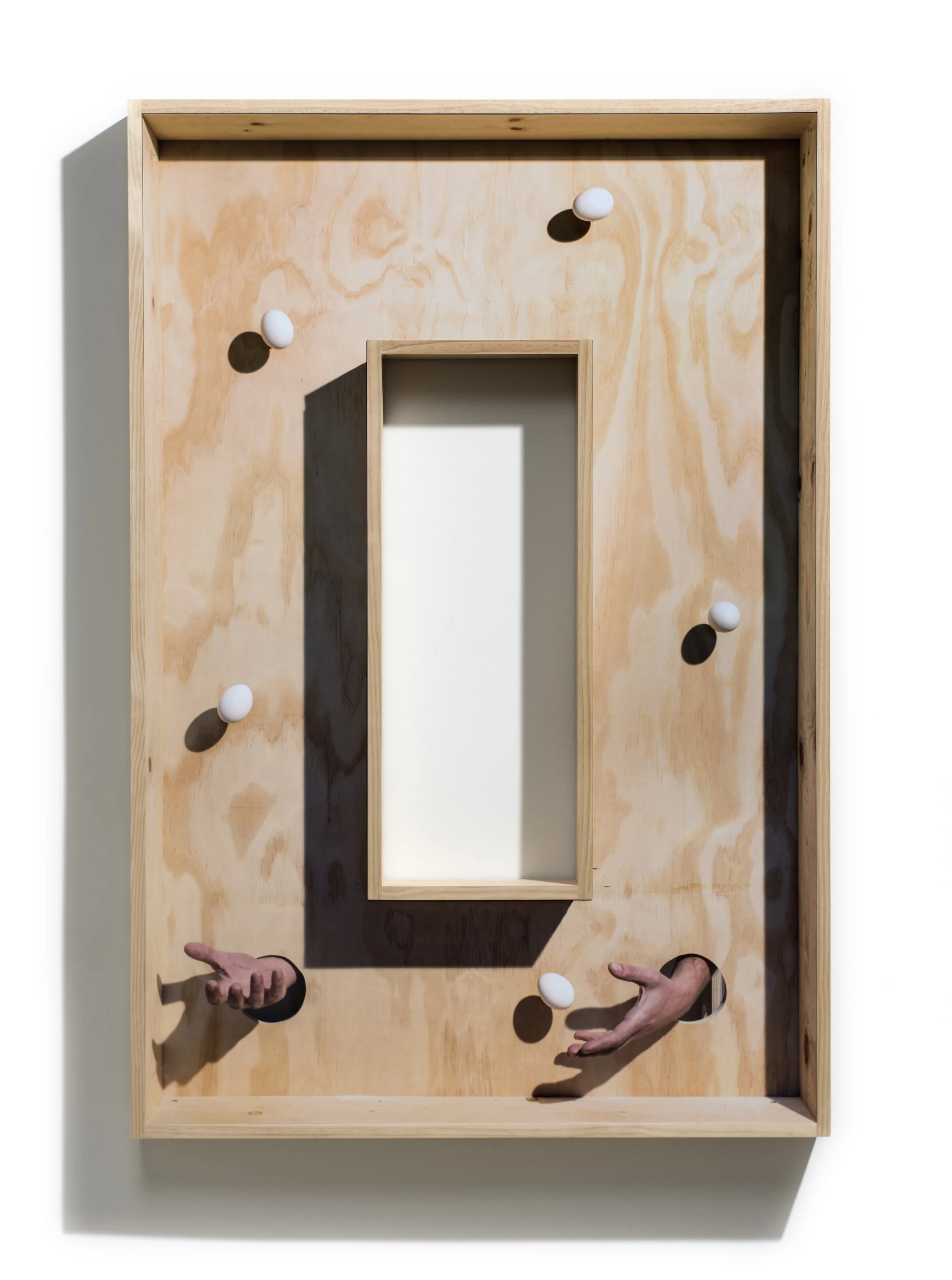 The Scrambler , 2018 Archival pigment print and wood 55 1/2 x 37 1/2 x 3 1/2 inches