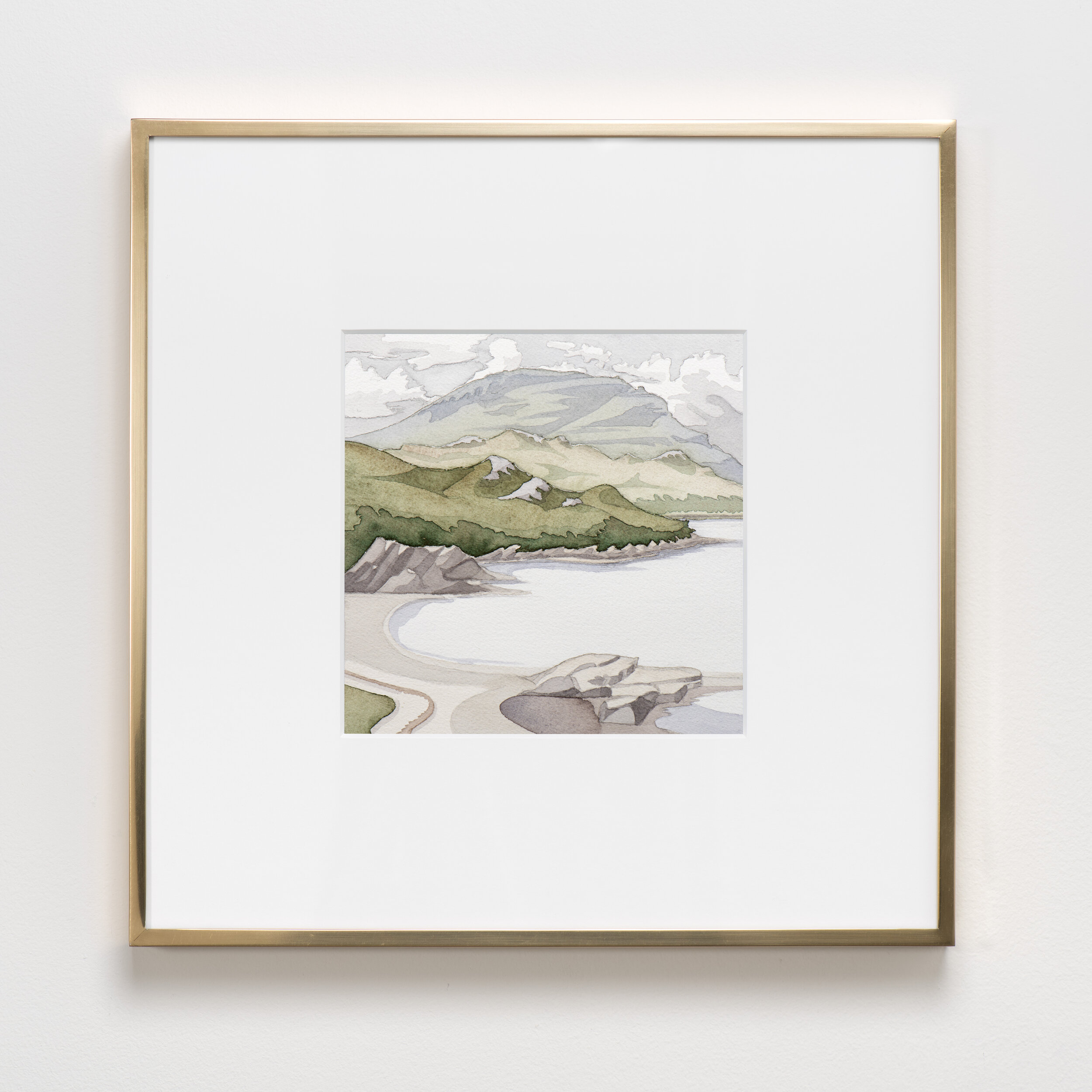   Shieldaig , 2019 Watercolor on paper 16 1/4 x 16 1/4 inches (framed) 41.3 x 41.3 cm (framed) KYWH-0024 