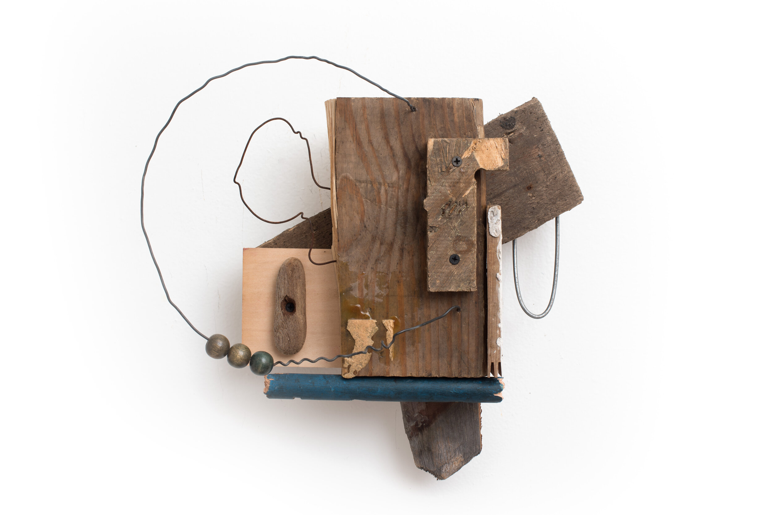   Shape In Motion , 2019 Found object, hardware 14 x 14 x 5 inches 