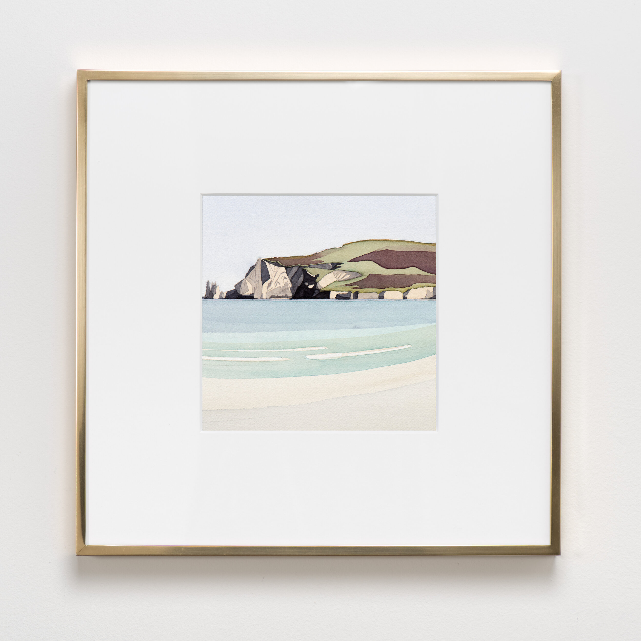   Ceannabeinne Beach , 2019 Watercolor on paper 16 1/4 x 16 1/4 inches (framed) 