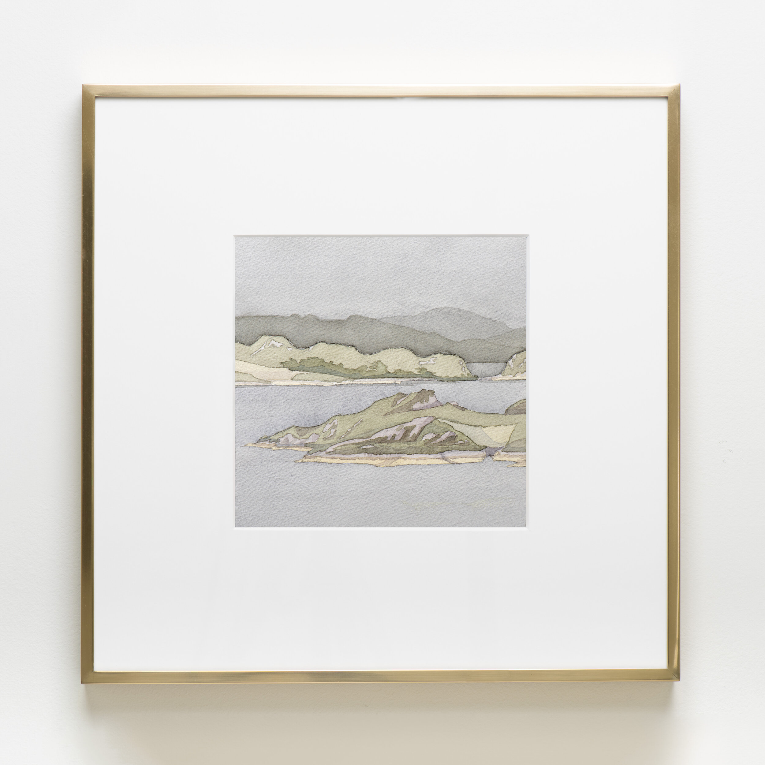   Loch Toridon , 2019 Watercolor on paper 16 1/4 x 16 1/4 inches (framed) 