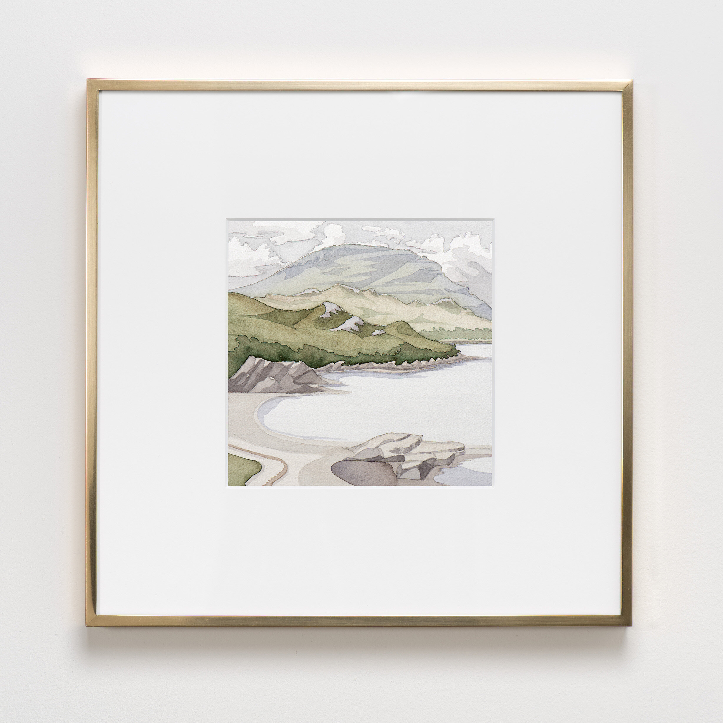   Shieldaig , 2019 Watercolor on paper 16 1/4 x 16 1/4 inches (framed) 