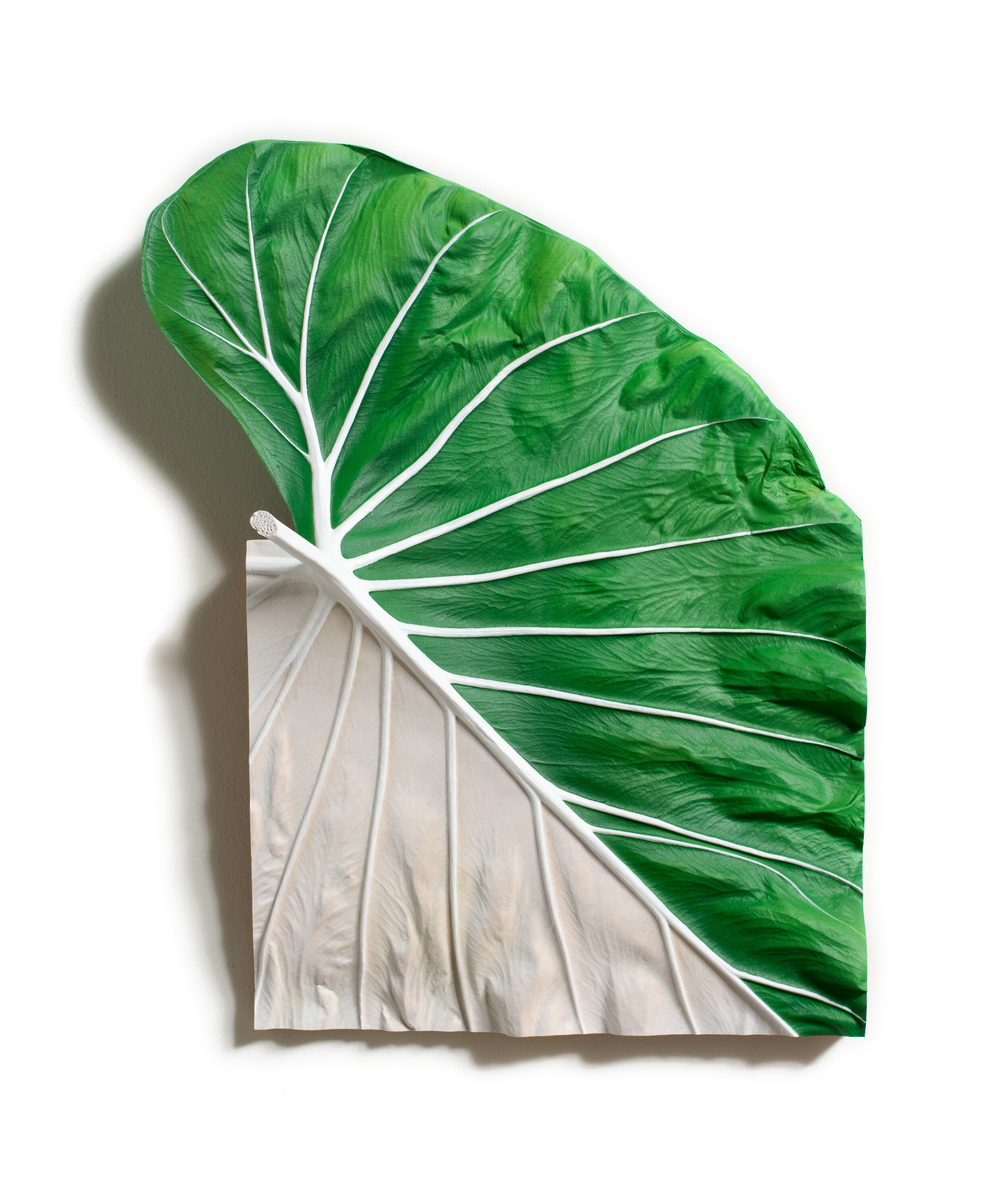   Leaflet (Anthurium) , 2021&nbsp; Acrylic, aquaresin, and wood&nbsp; 17 1/2 x 14 x 4 1/2 inches&nbsp; 