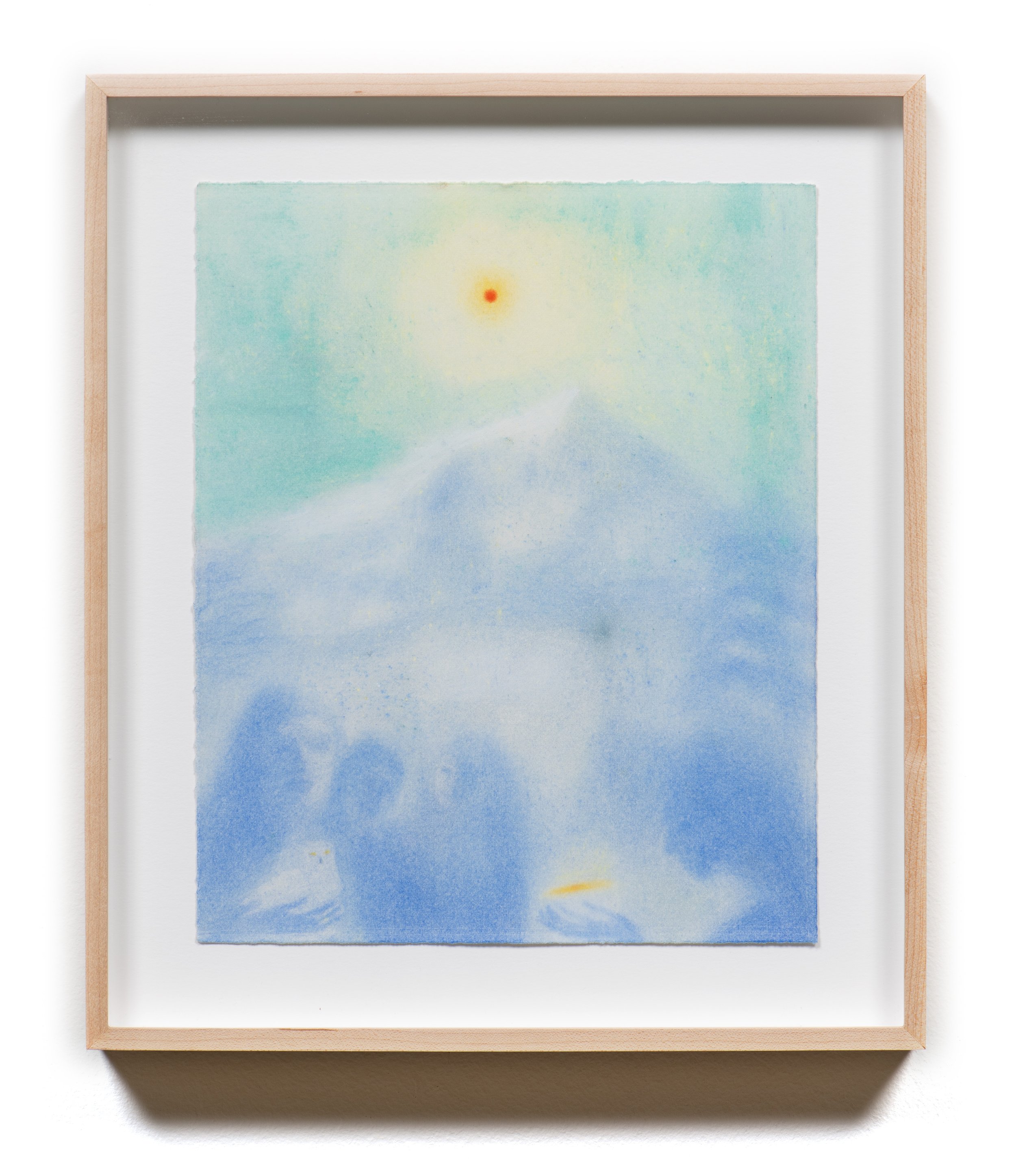   Like Glaciers , 2021 Soft pastel on paper 12 3/4 x 10 7/8 x 1 1/2 inches (framed) 