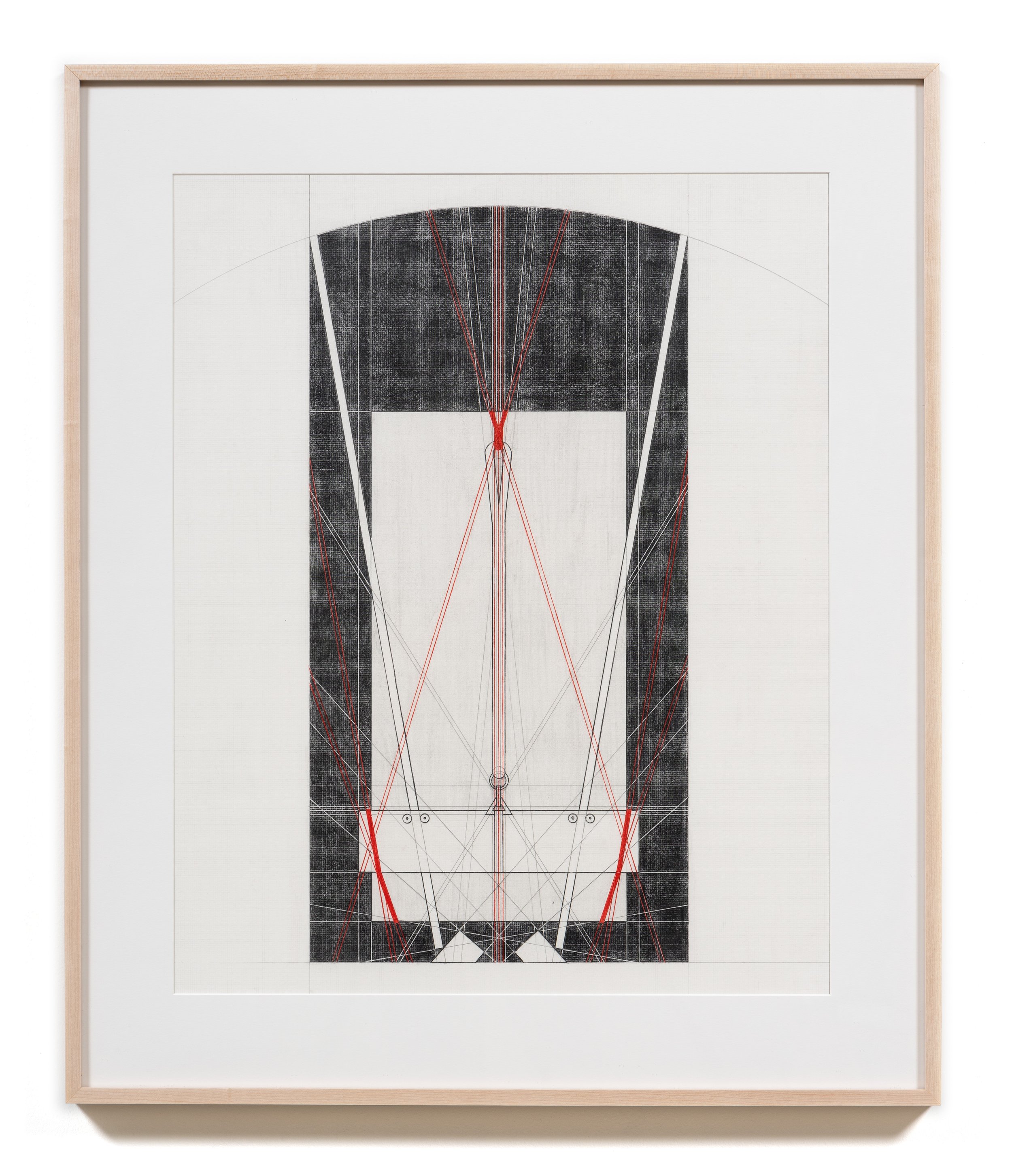   Window Fashions , 2021 Graphite and colored pencil on paper 36 x 31 x 1 1/2 inches (framed) 