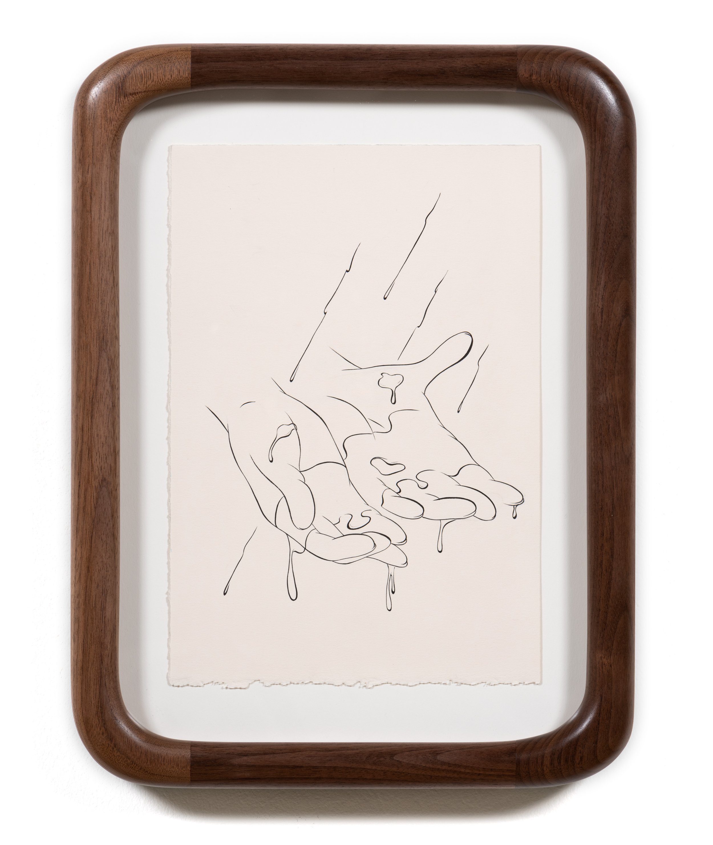   Drown (Nonsense) , 2021  Ink on paper, artist’s frame  15 x 11 1/2 x 2 inches&nbsp; 