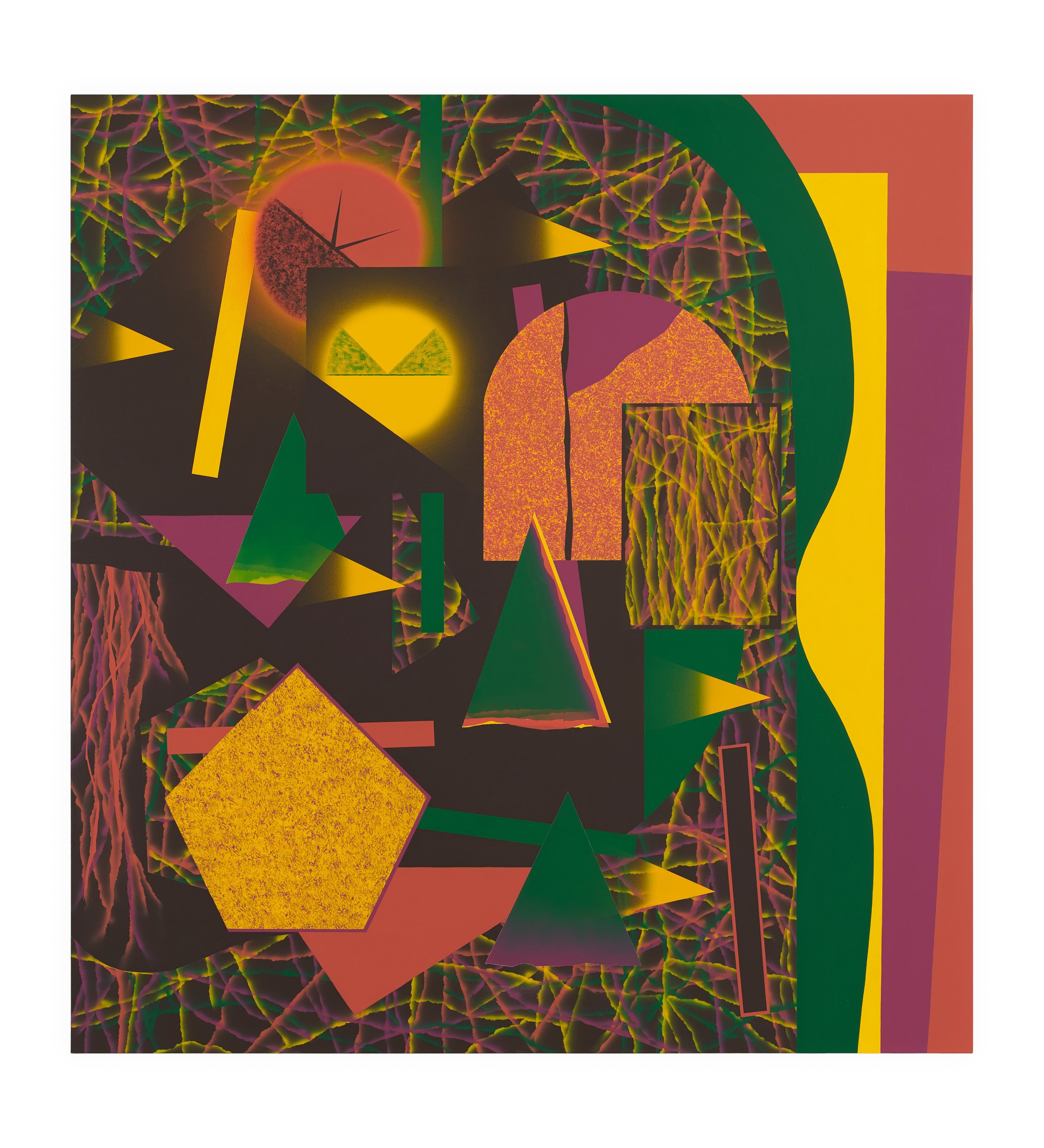  Franziska Goes  Schulterhöhe/rötliches Gelb (Shoulder Height/Reddish Yellow) , 2019 Acrylic on canvas 71 x 67 x 1 1/4 inches 