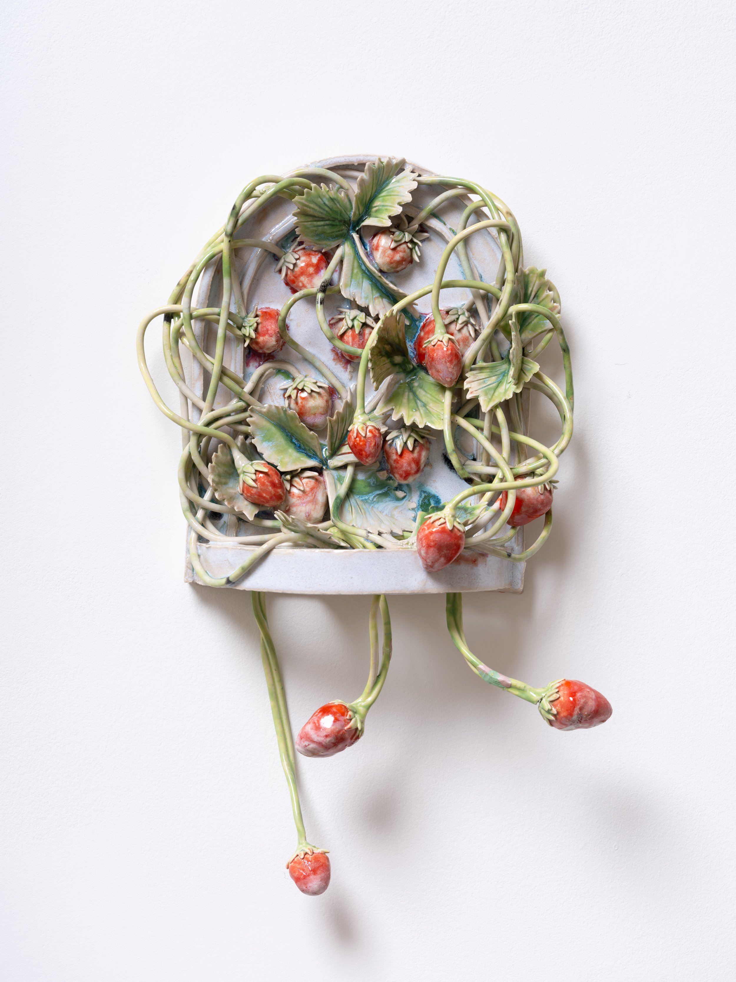   Bush of Strawberries , 2022  Glazed porcelain  18 x 12 x 6 inches (45.7 x 30.5 x 15.2 cm)&nbsp; 