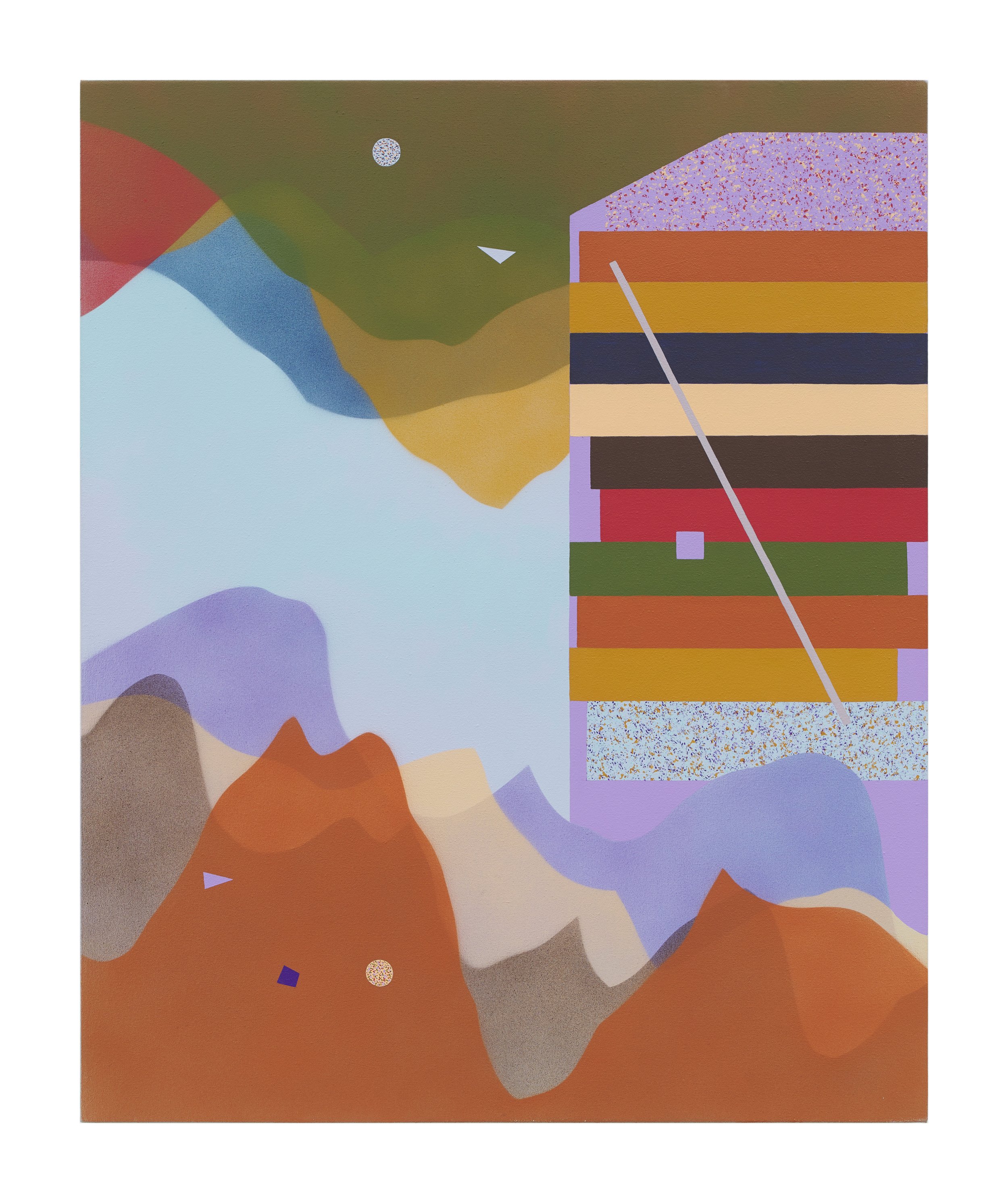  Franziska Goes  kleines Landschaftsbild (Little Landscape Painting) , 2021 Acrylic on canvas 31 1/2 x 25 1/2 x 1 1/4 inches&nbsp; 