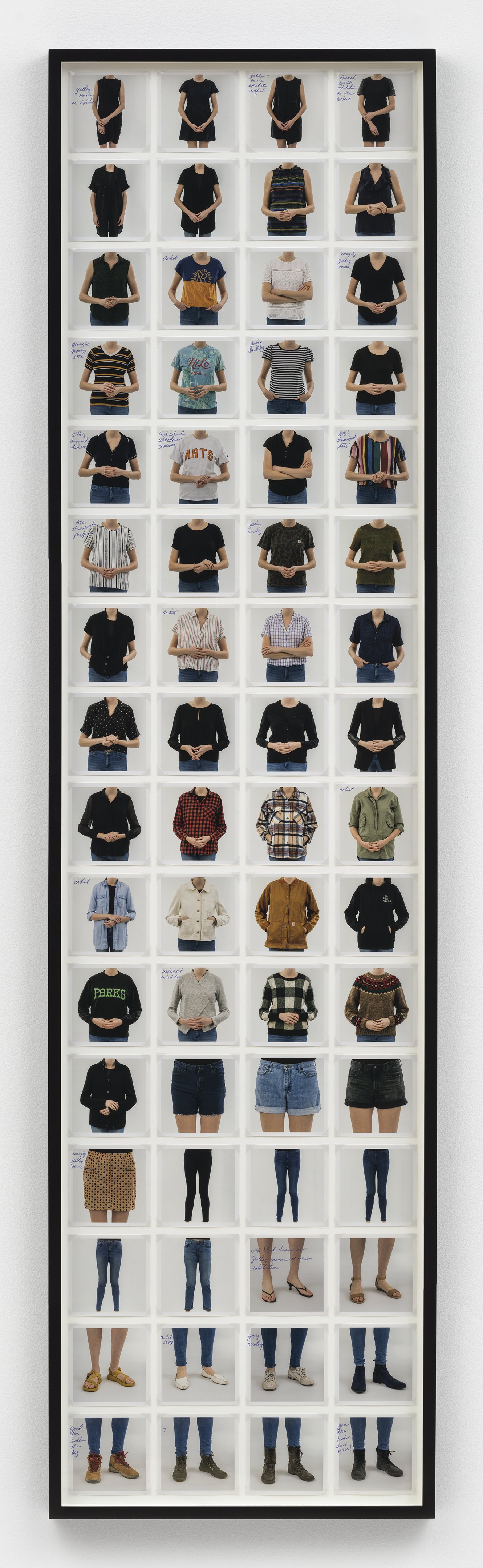   All My Clothes That Make Me Look Most Convincingly Like An Artist According to Robert K. Wittman, Former FBI Agent Undercover in the Art World , 2021 Annotated c-prints 78 1/2 x 20 inches&nbsp;     ABOUT UNDERCOVER   