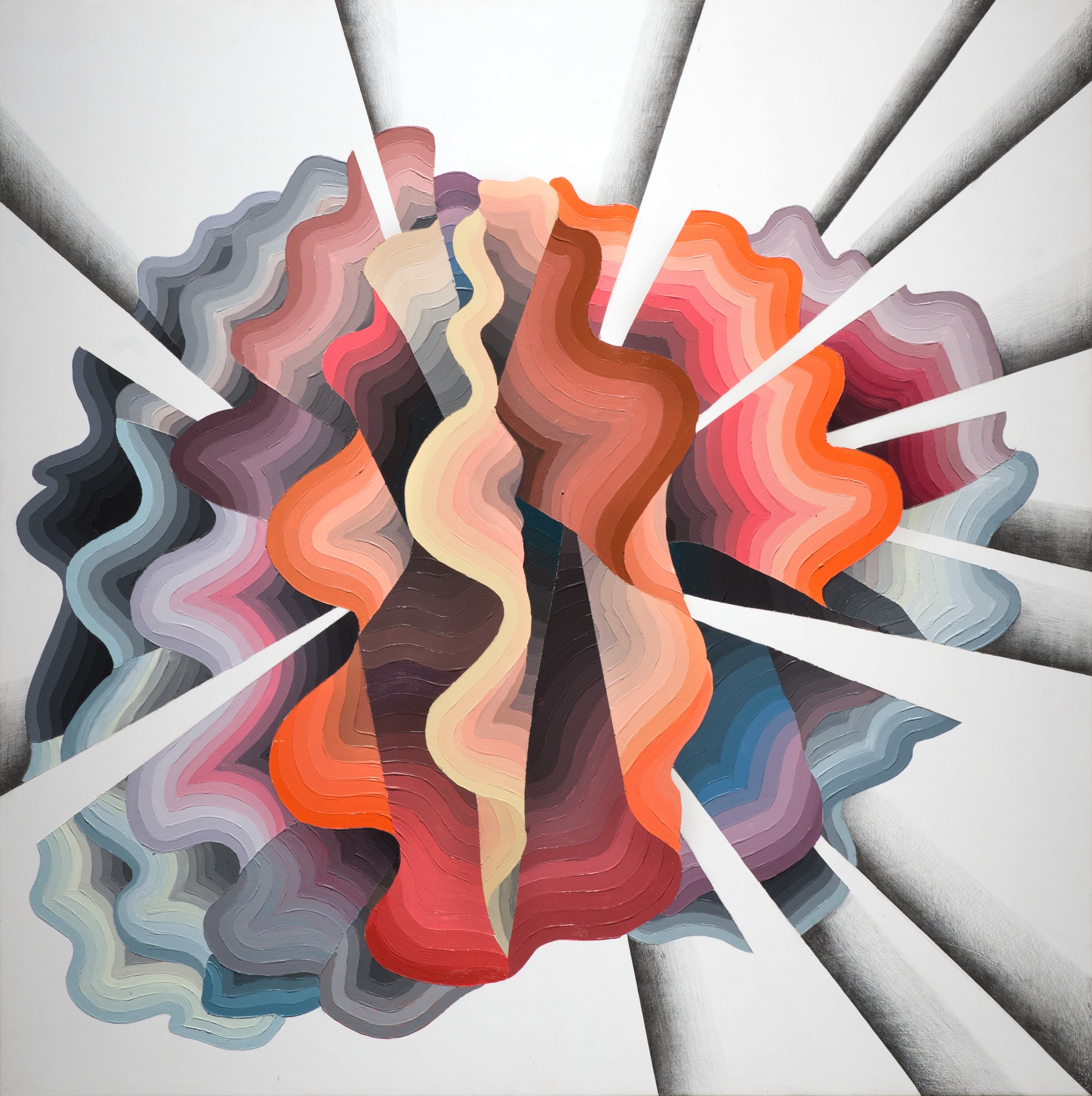 Iridium #9, 2014 Acrylic and colored pencil on panel 24 x 24 inches