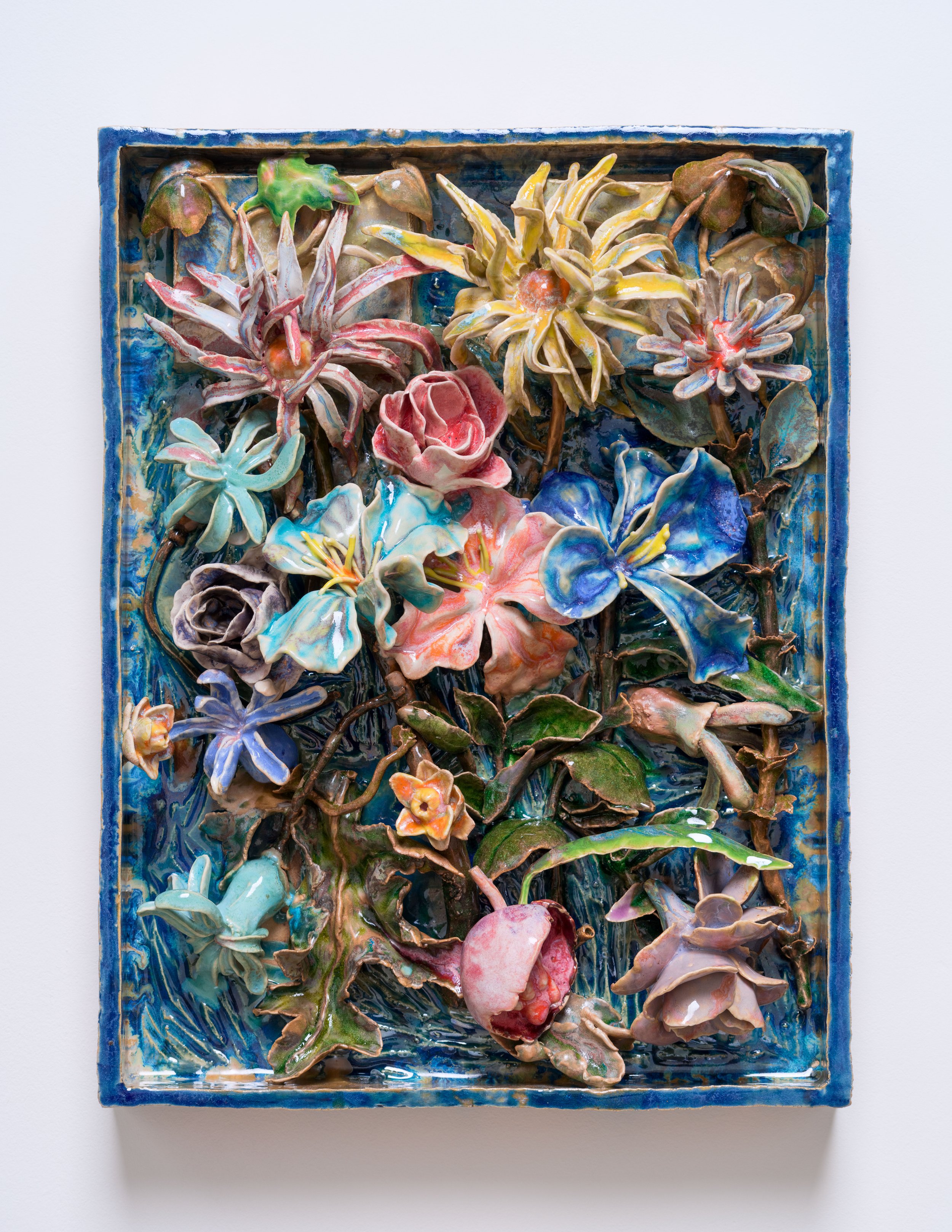 Midnight Bloom , 2024 Ceramic 20¾ x 16 x 6 inches