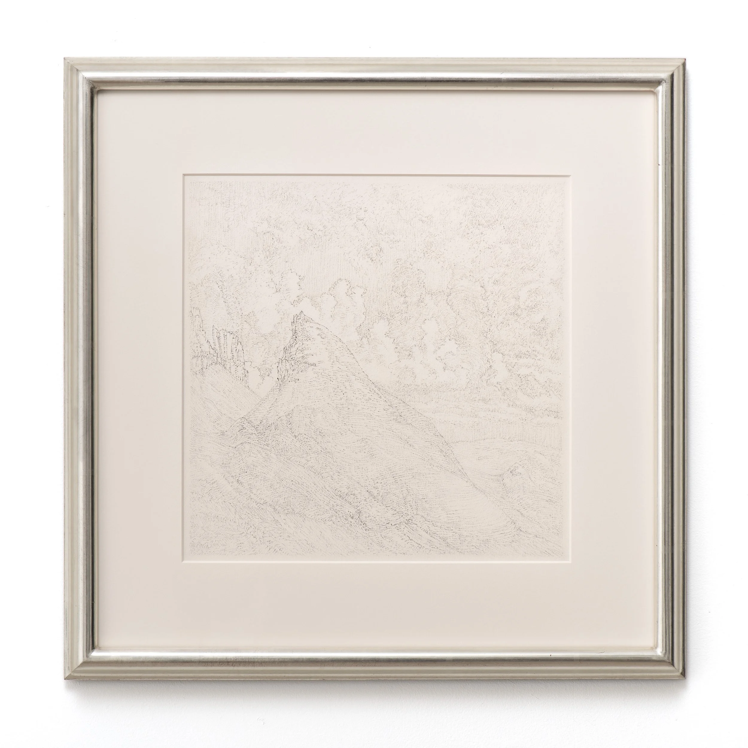 Niki Logis Isle of Skye, Quiraing , 2002 Conté crayon on paper 15 x 15 x 1 inches (framed)